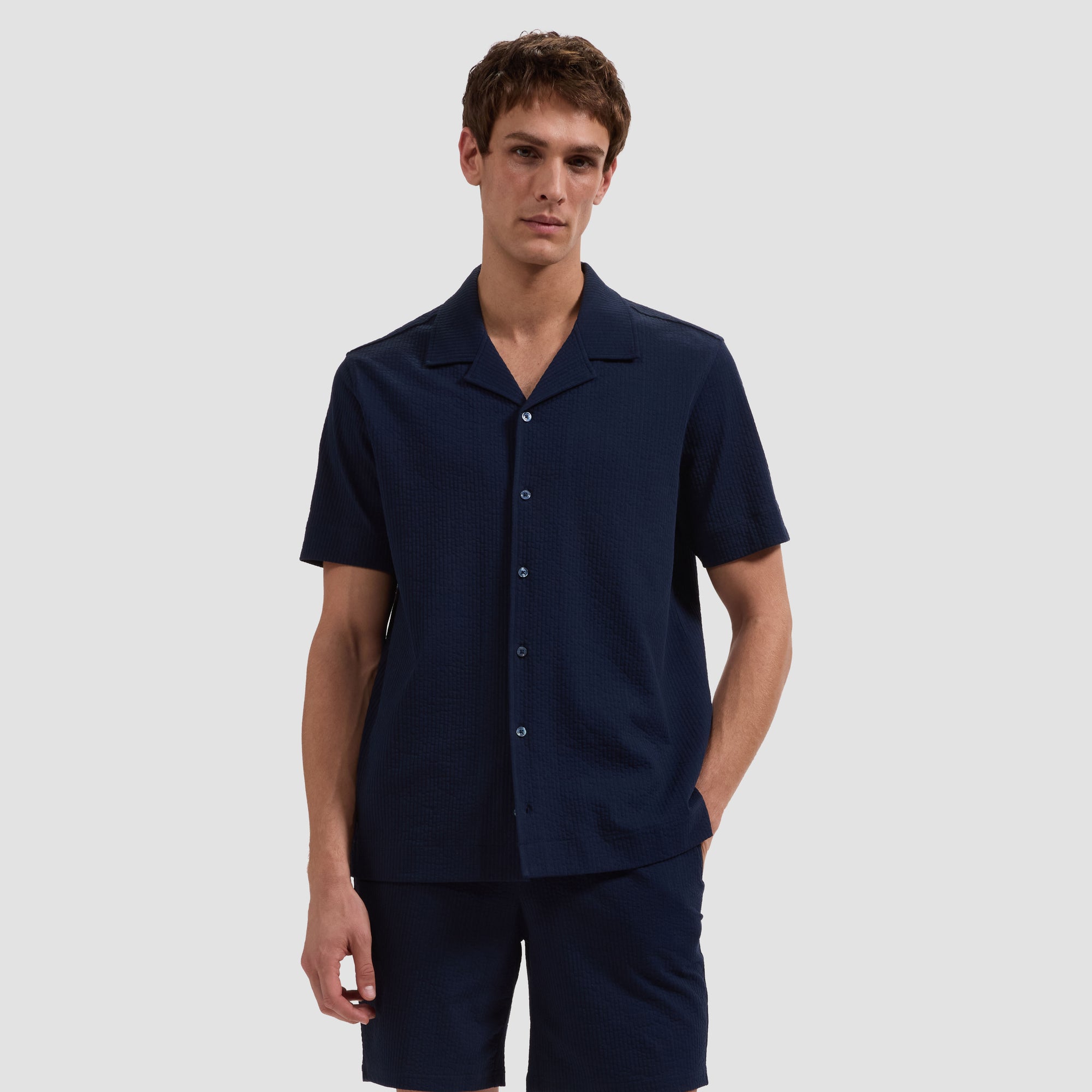 Performance Rib Knit Camp Shirt