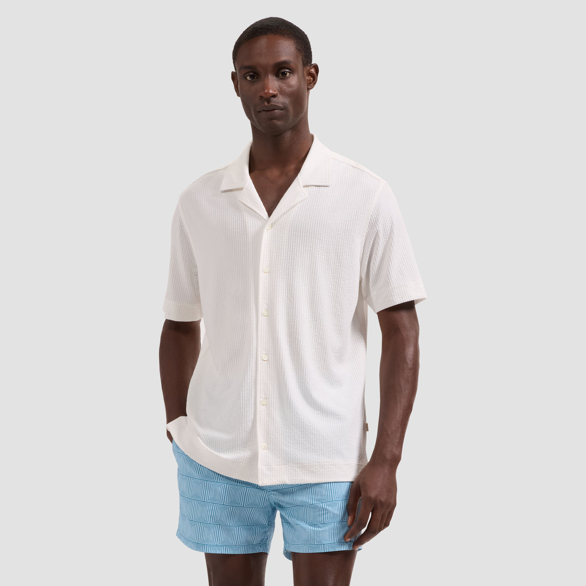 Performance Rib Knit Camp Shirt
