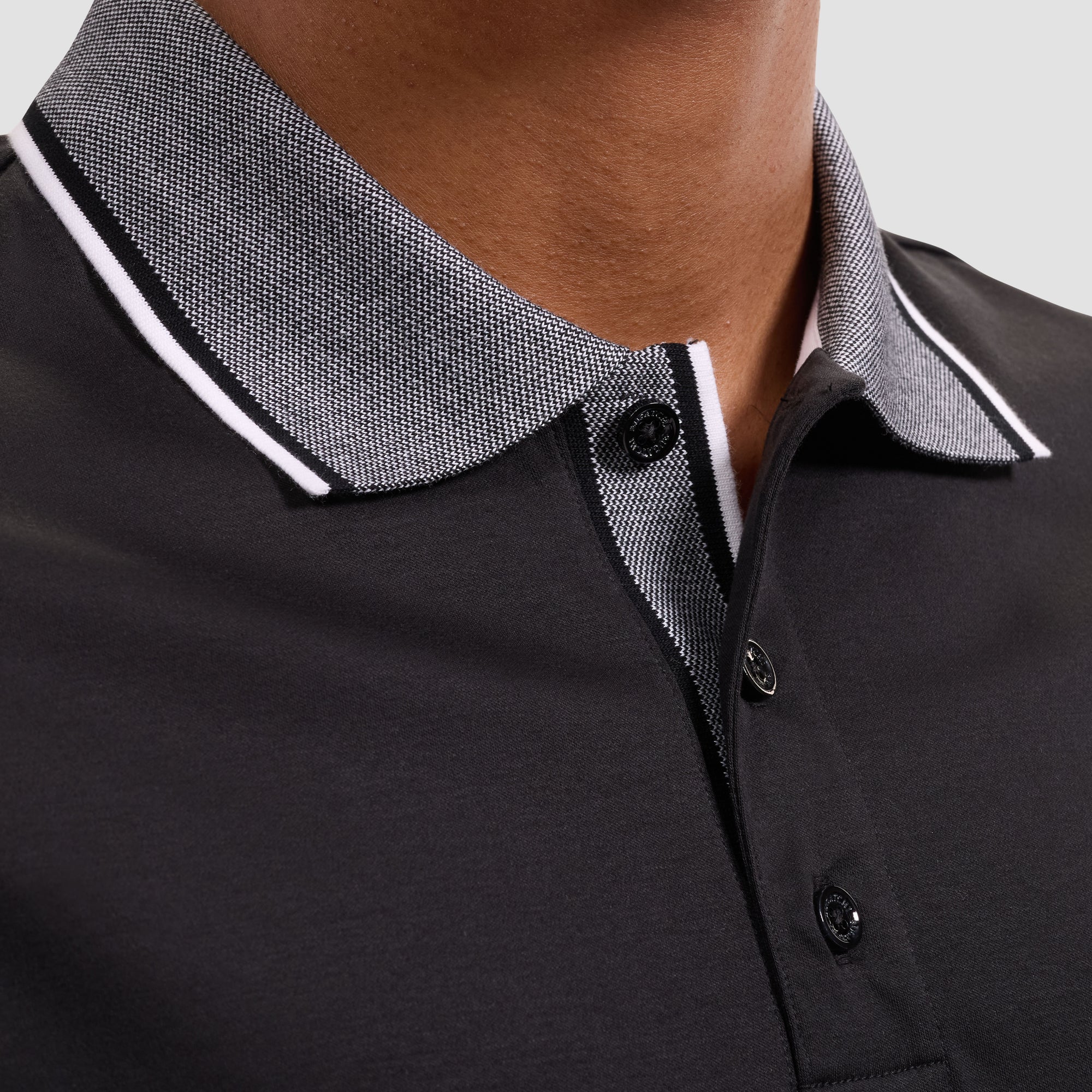 Solid Pima Three-Button Polo