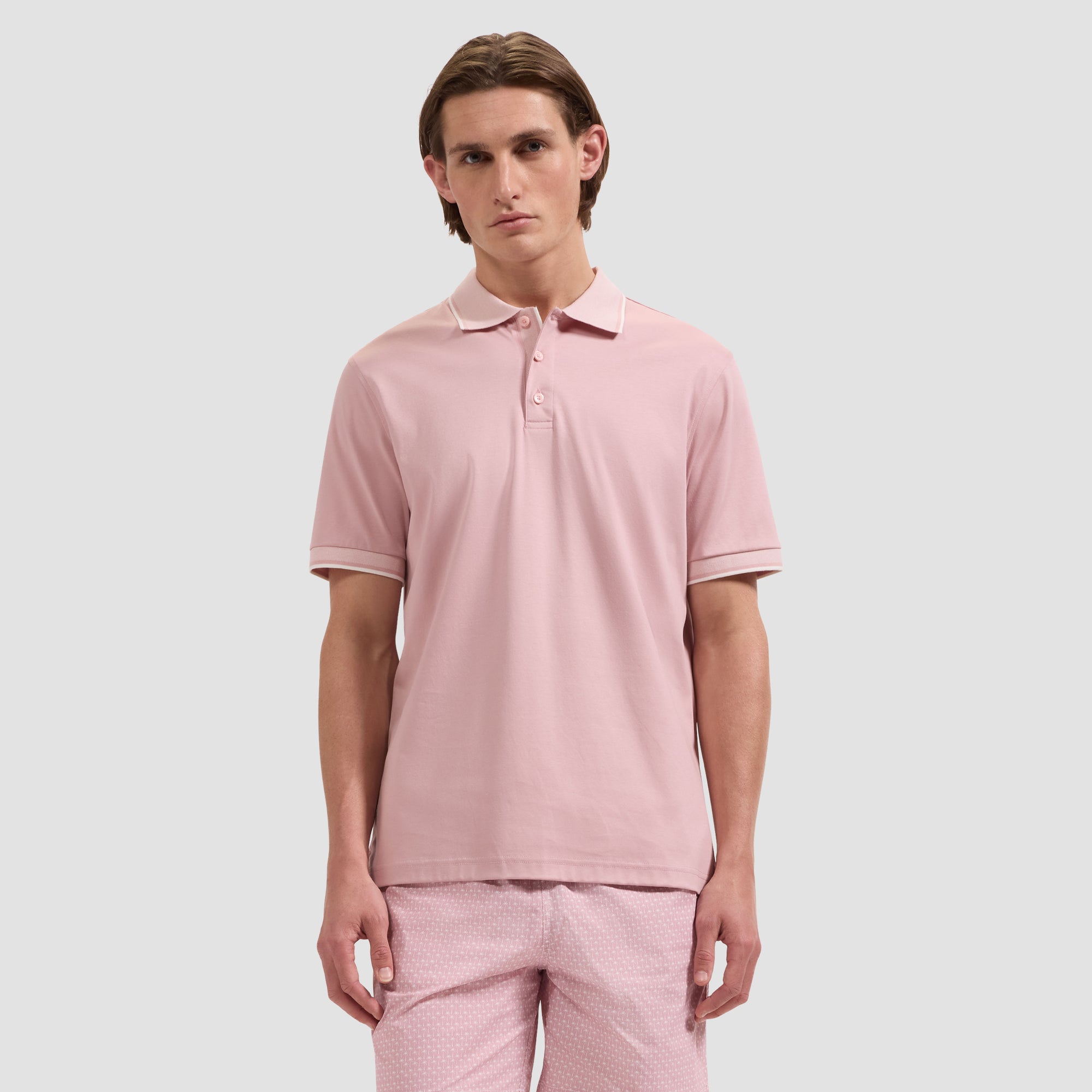 Solid Pima Three-Button Polo