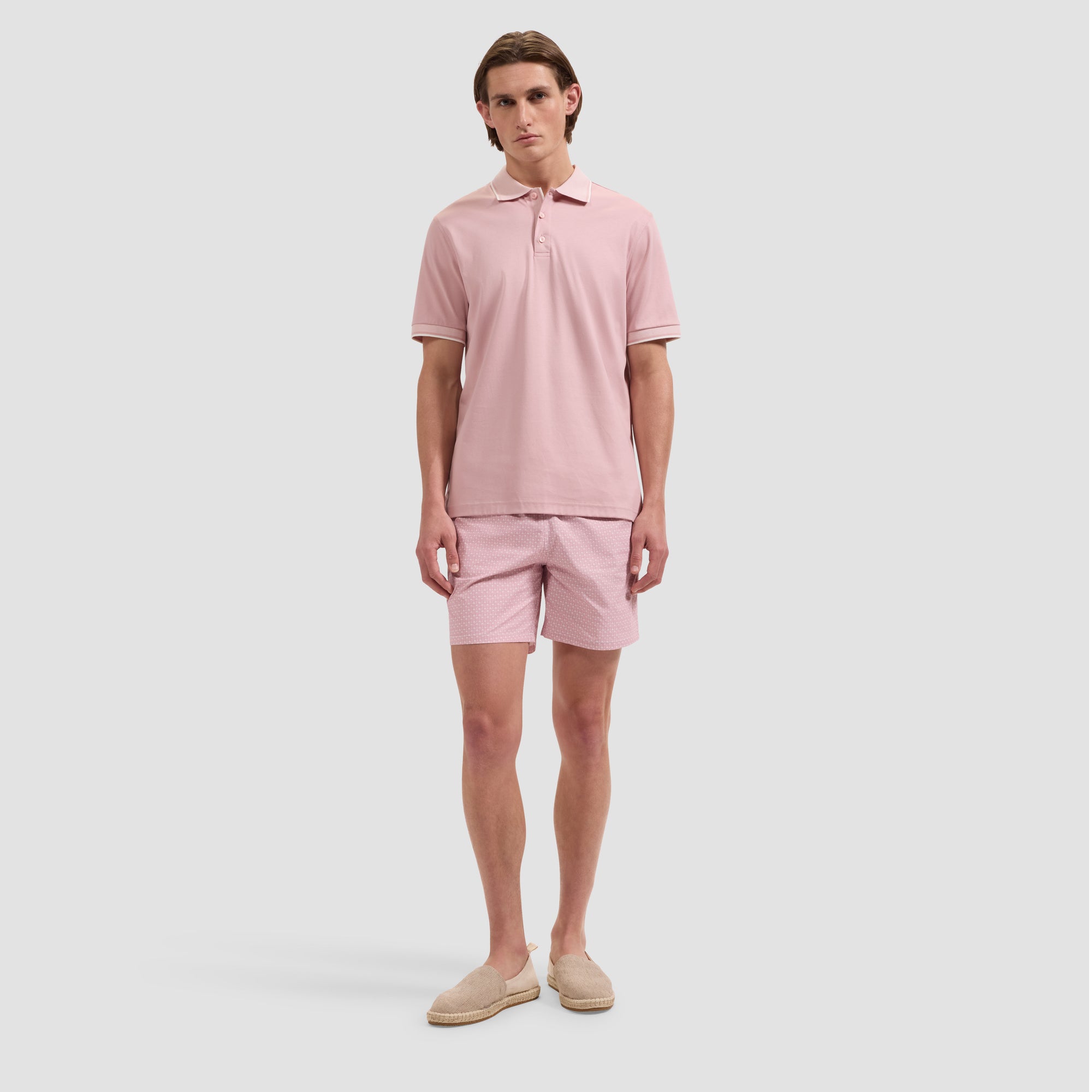 Solid Pima Three-Button Polo