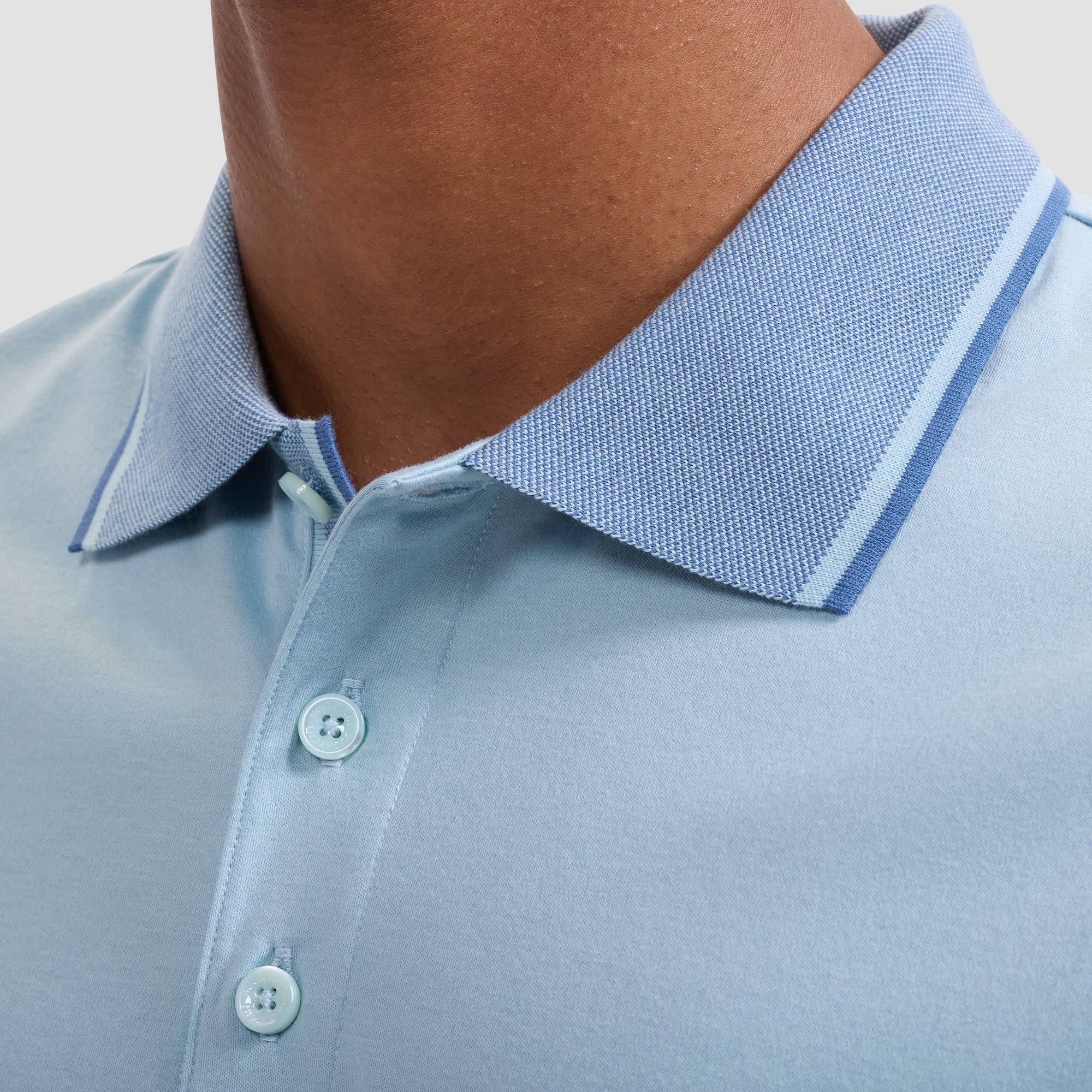 Solid Pima Three-Button Polo