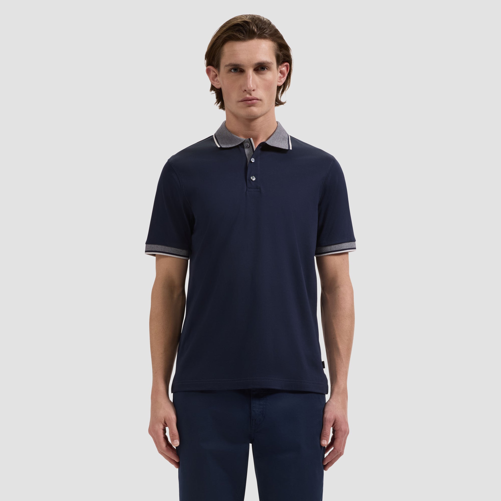 Solid Pima Three-Button Polo