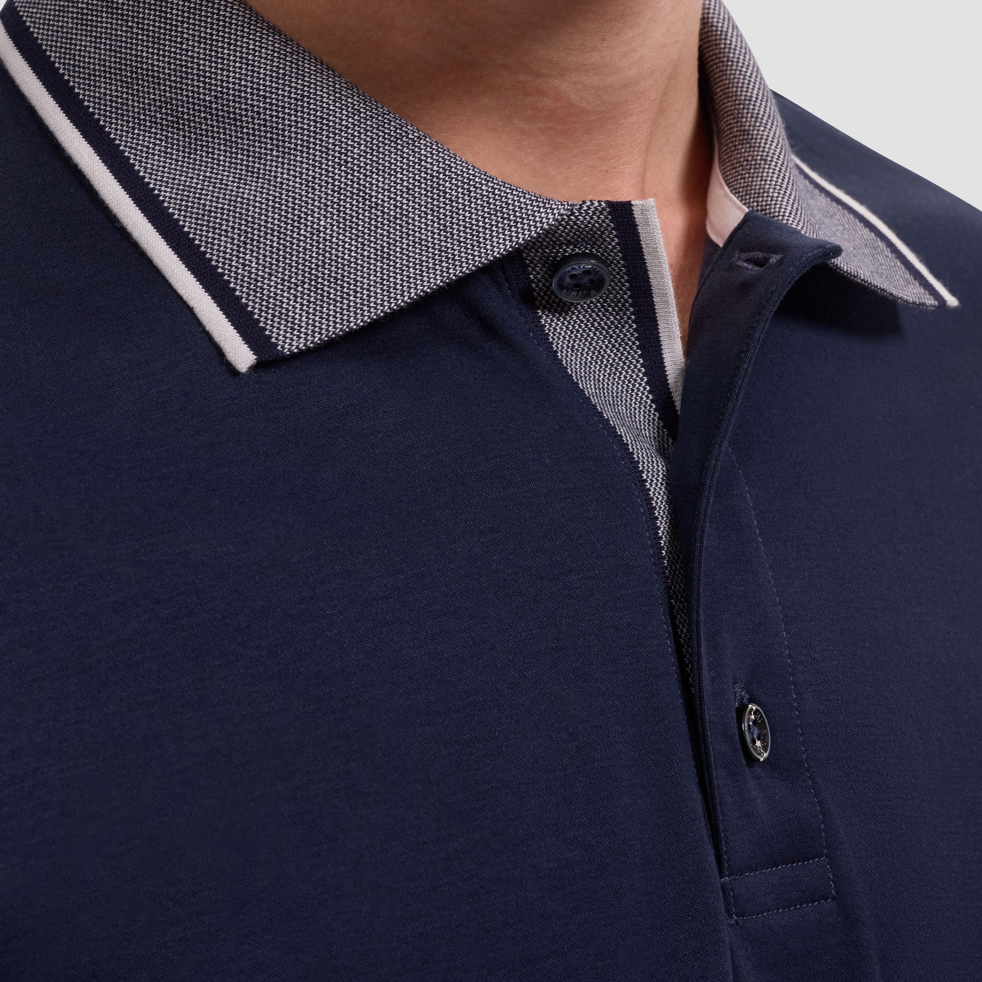 Solid Pima Three-Button Polo