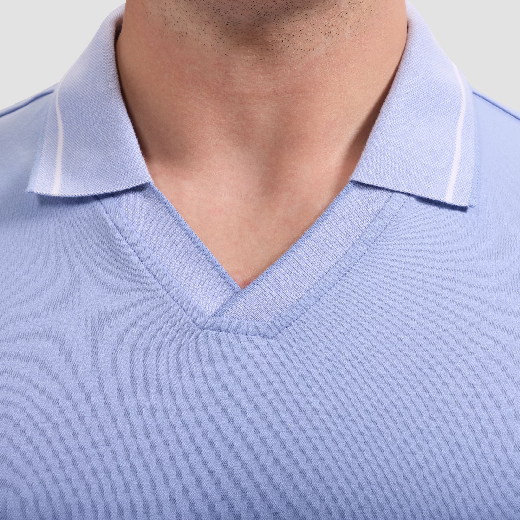 Solid Pima Johnny Collar Polo