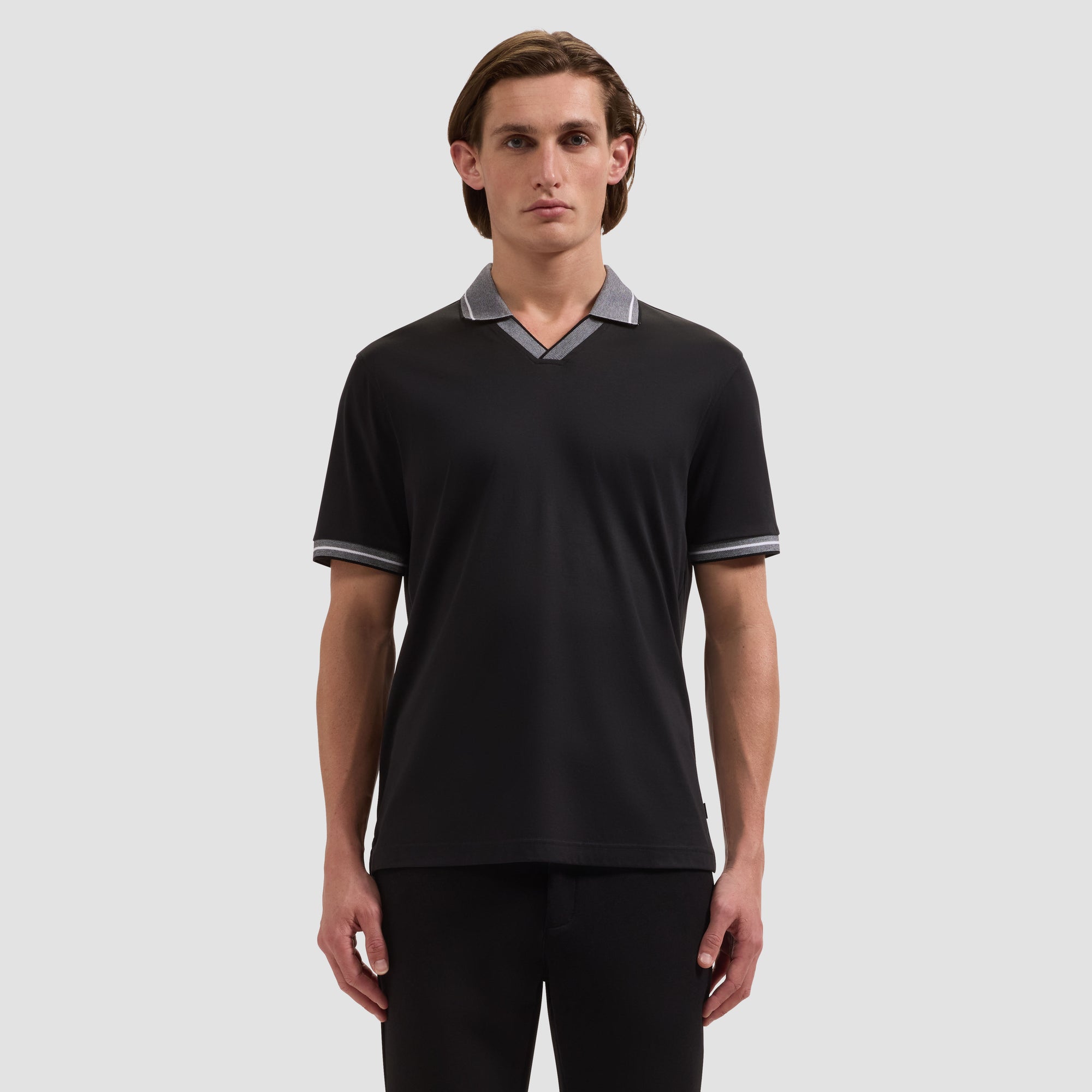 Solid Pima Johnny Collar Polo