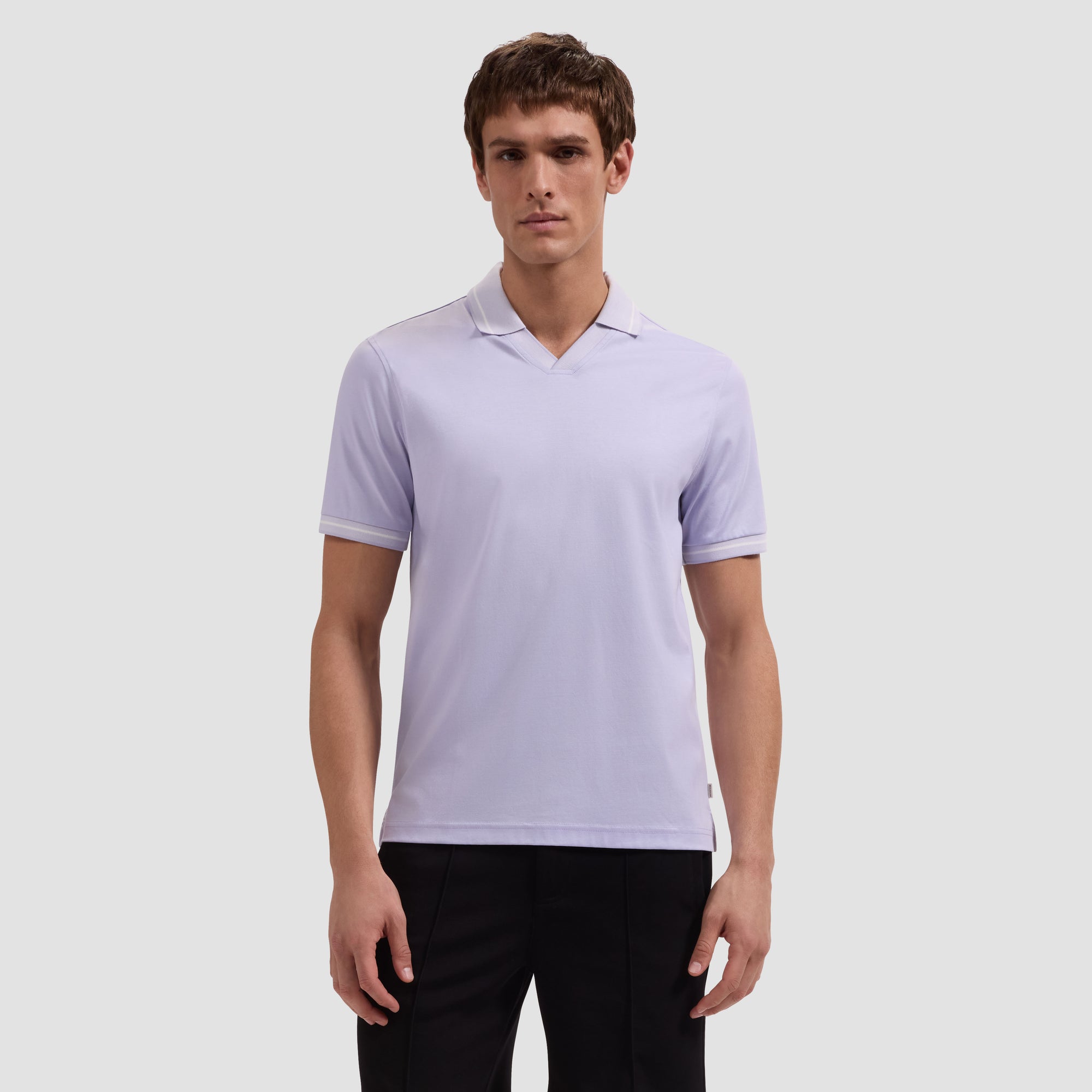 Solid Pima Johnny Collar Polo