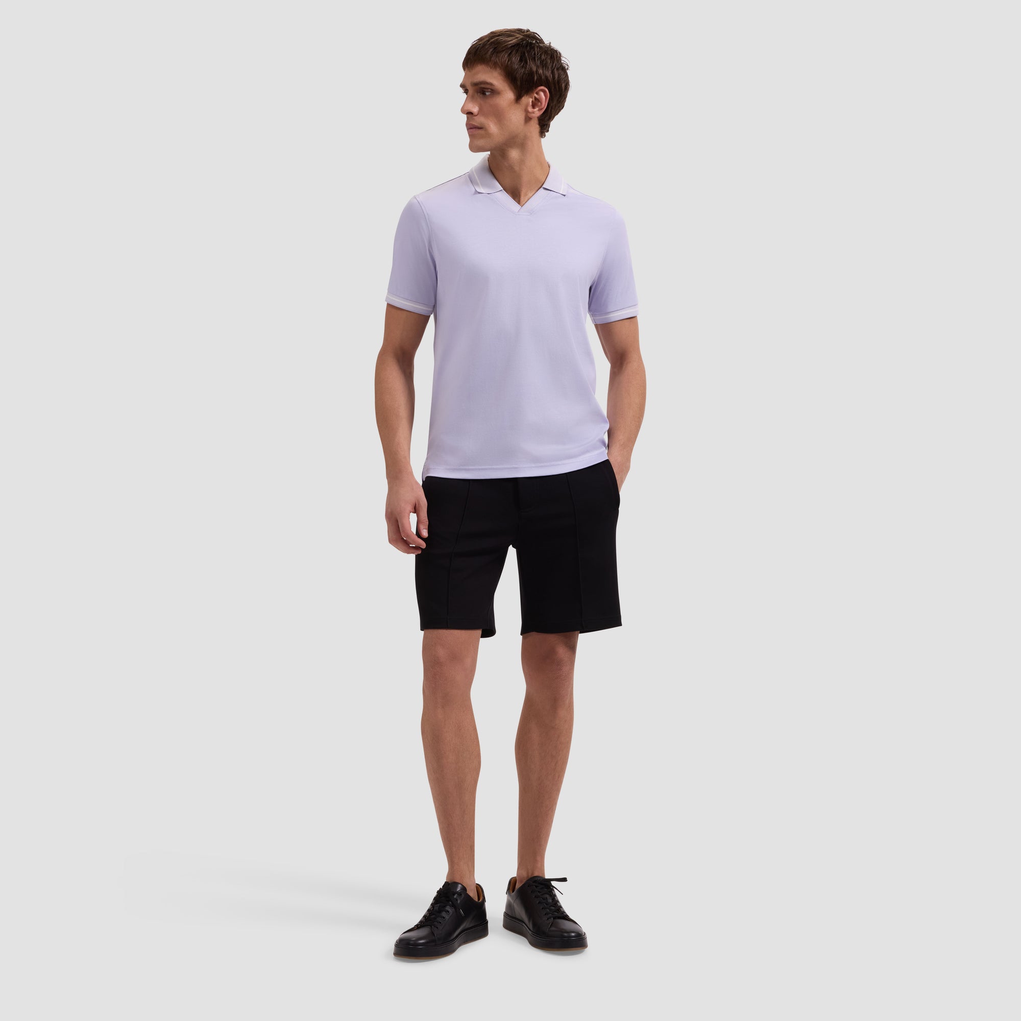 Solid Pima Johnny Collar Polo