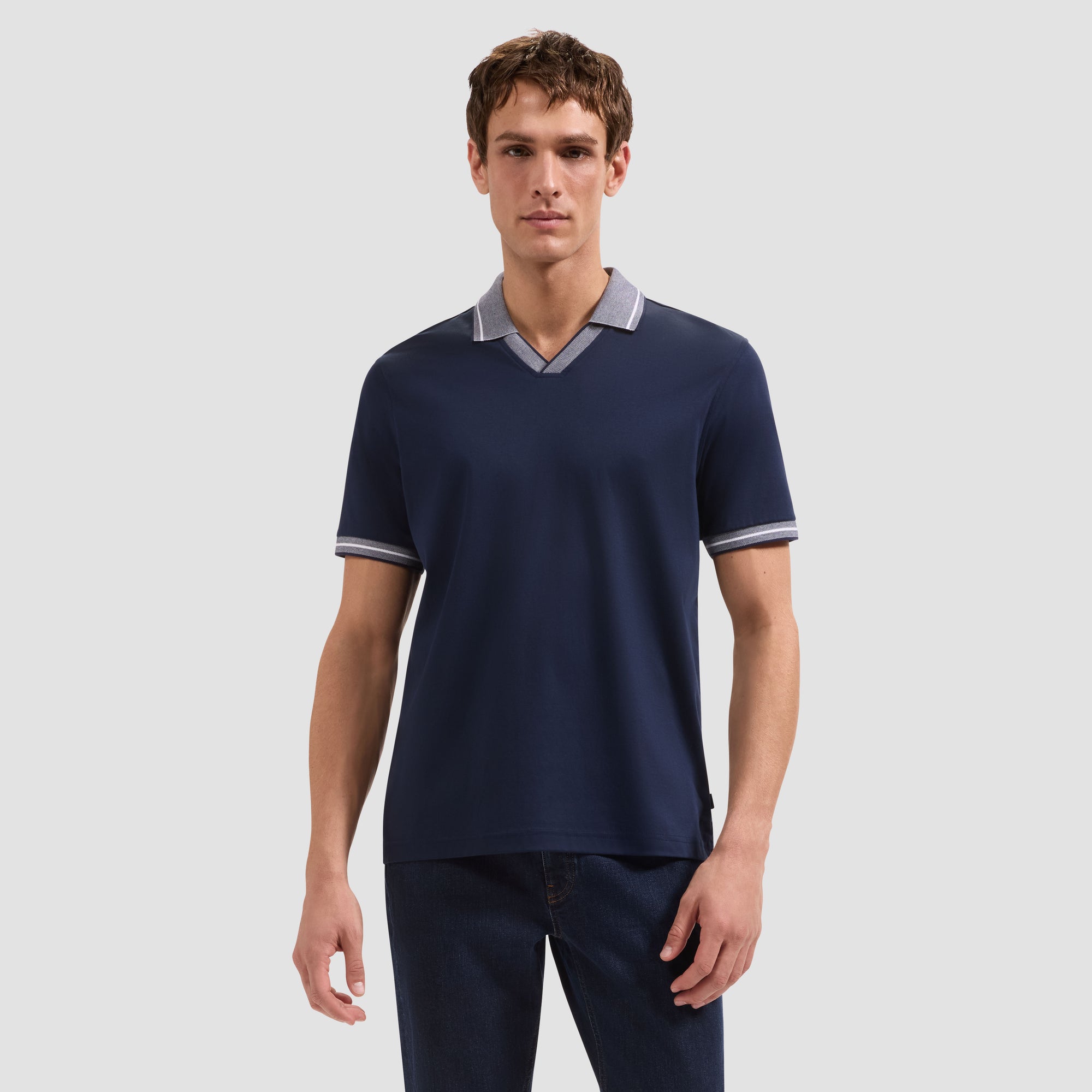Solid Pima Johnny Collar Polo