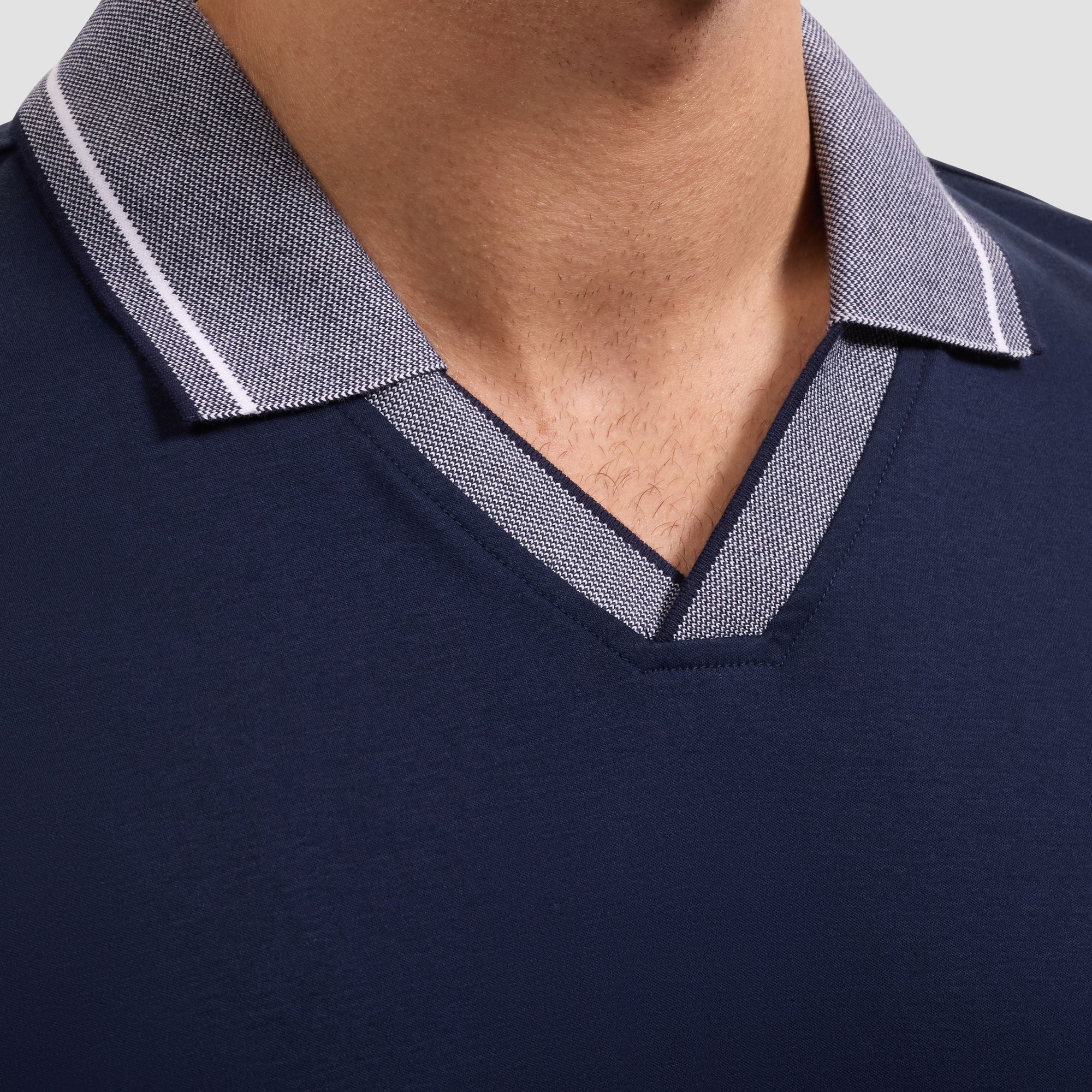 Solid Pima Johnny Collar Polo