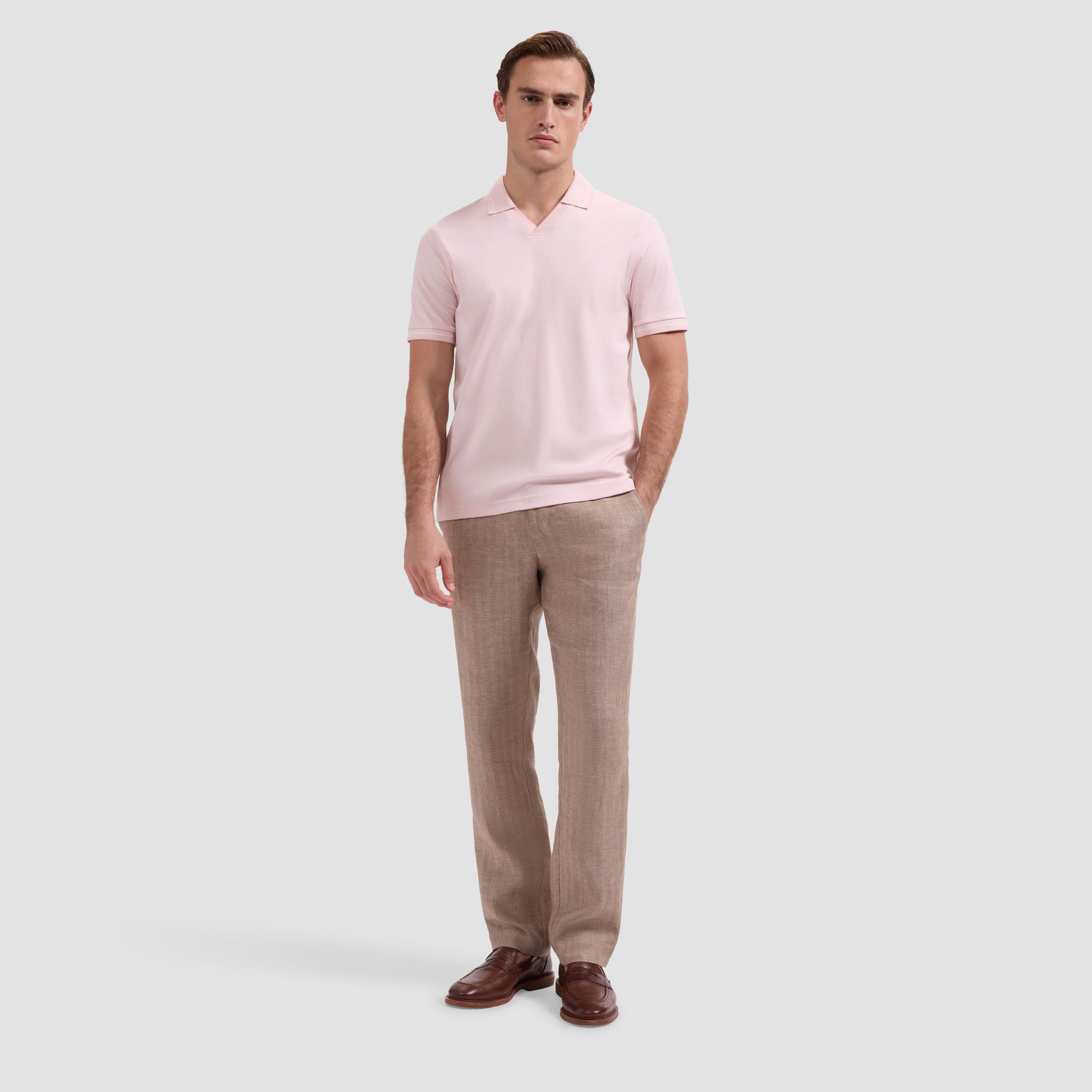 Solid Pima Johnny Collar Polo