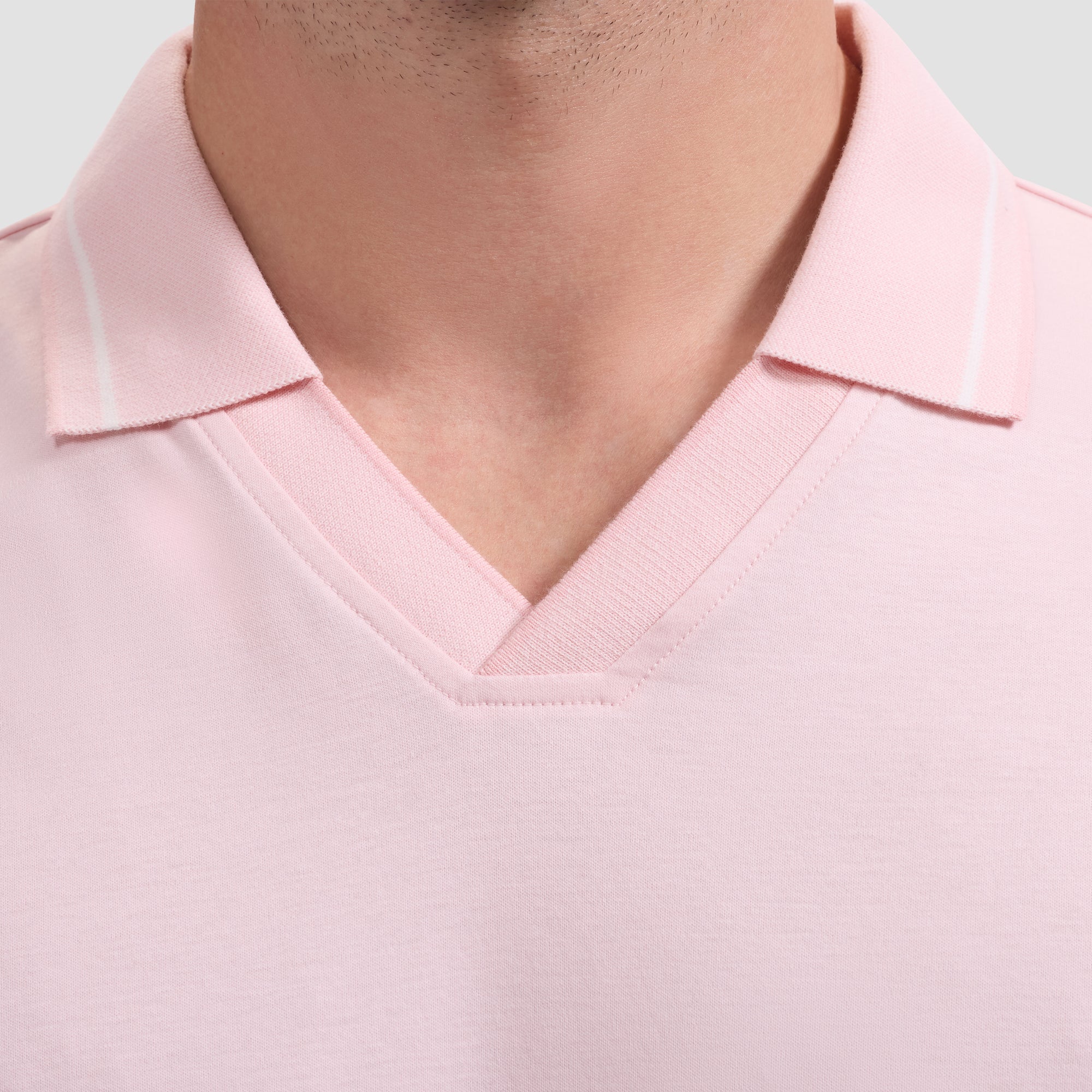 Solid Pima Johnny Collar Polo