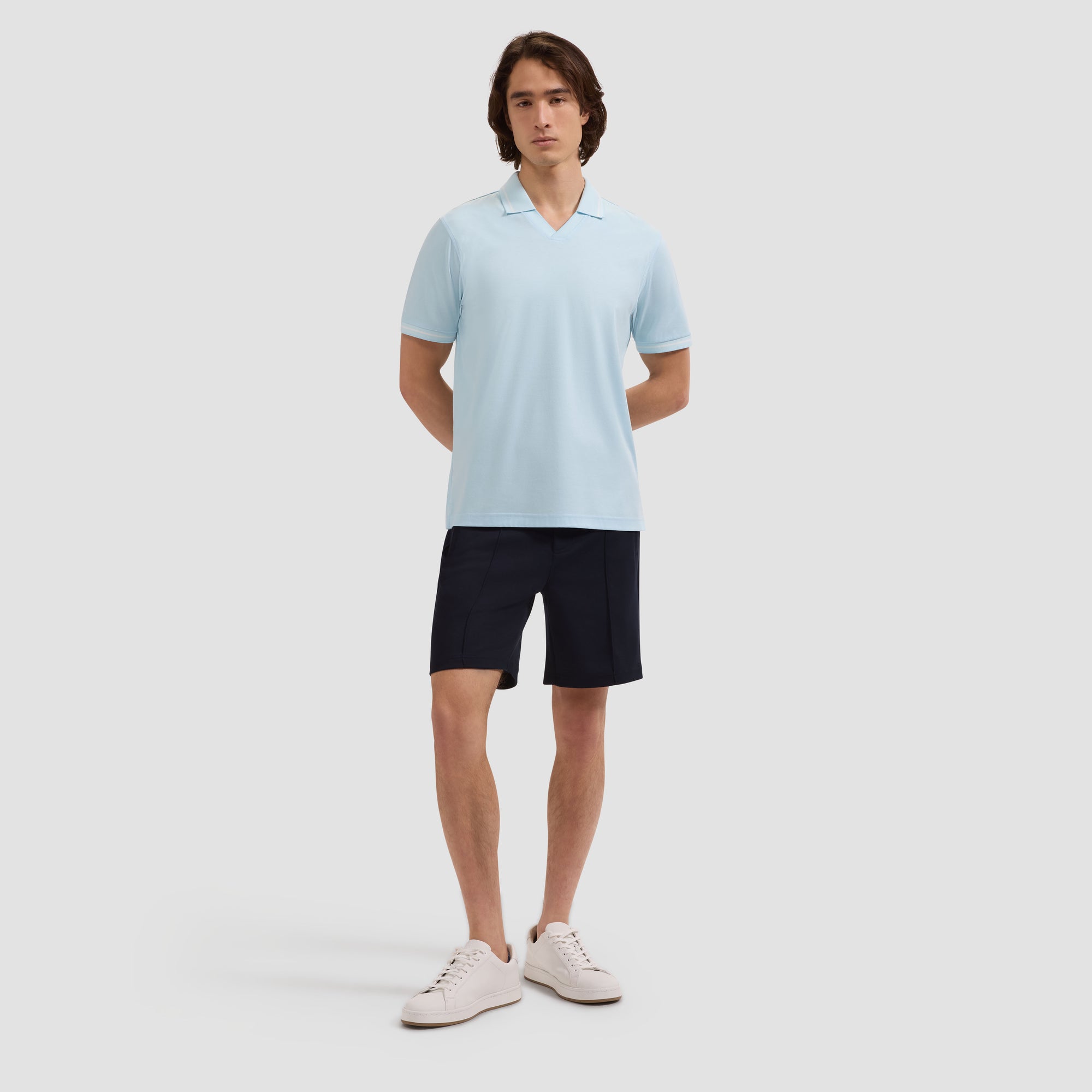 Solid Pima Johnny Collar Polo