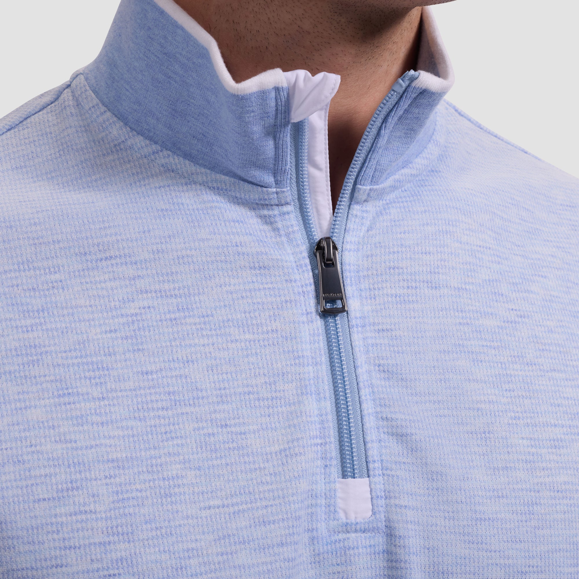 Performance Houndstooth Quarter-Zip Mock Neck Pullover