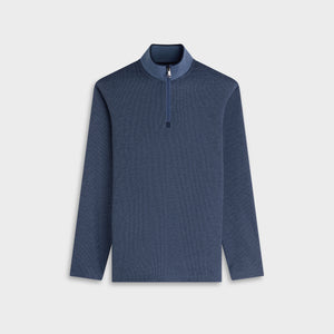 Performance Houndstooth Quarter-Zip Mock Neck Pullover