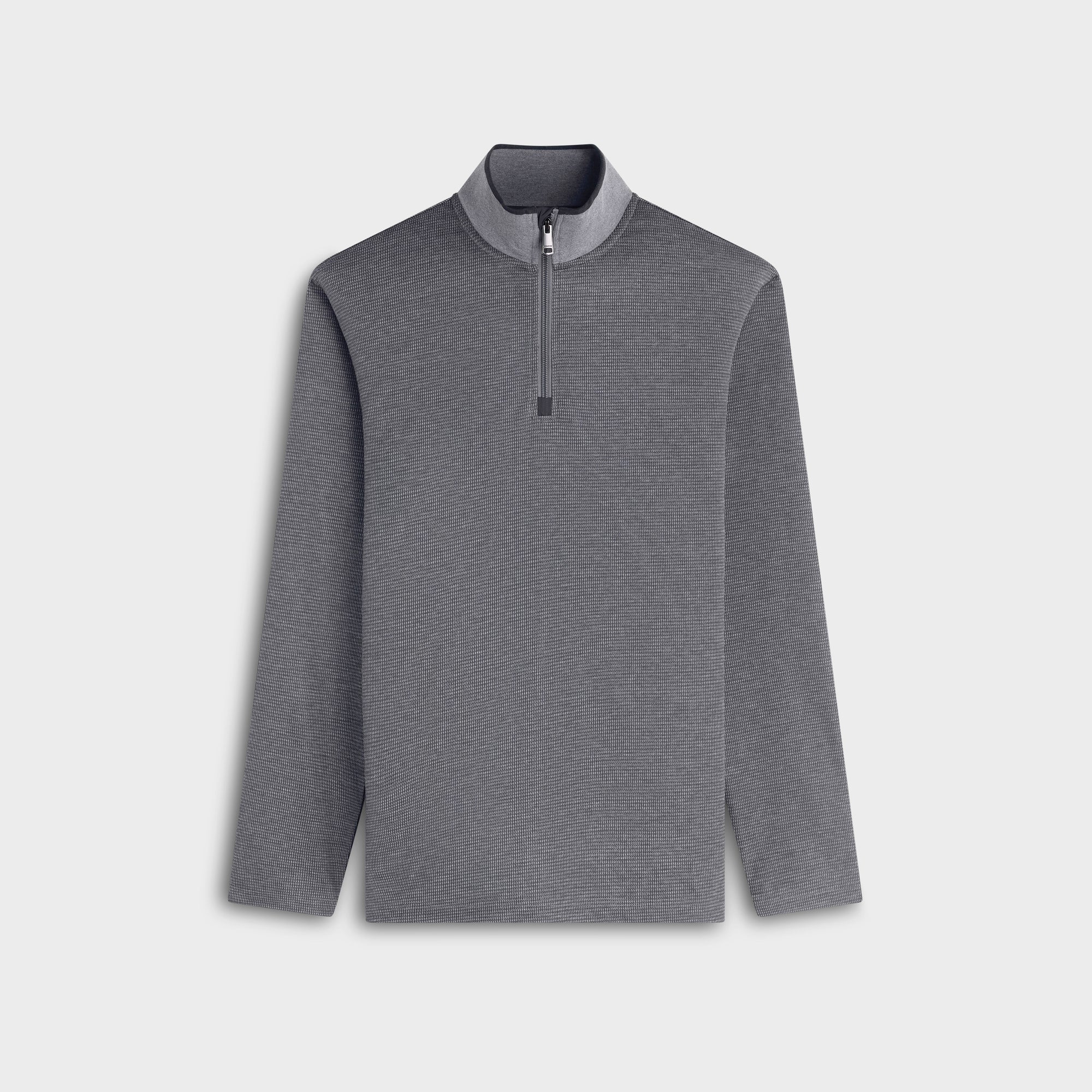 Performance Houndstooth Quarter-Zip Mock Neck Pullover