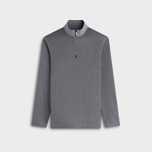 Performance Houndstooth Quarter-Zip Mock Neck Pullover