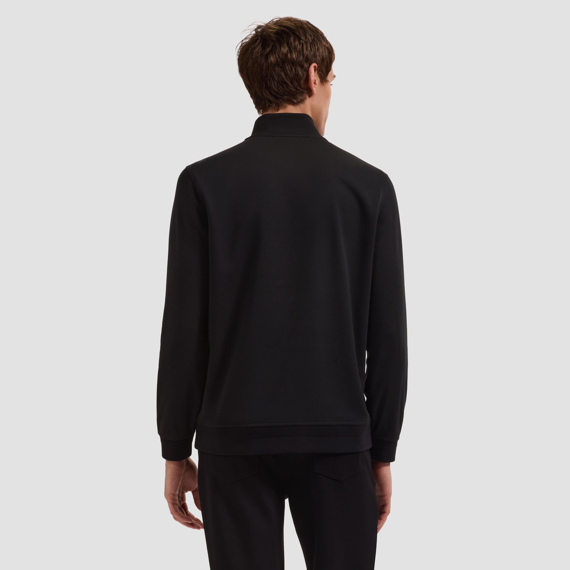 Performance Basketweave Quarter-Zip Mock Neck Pullover