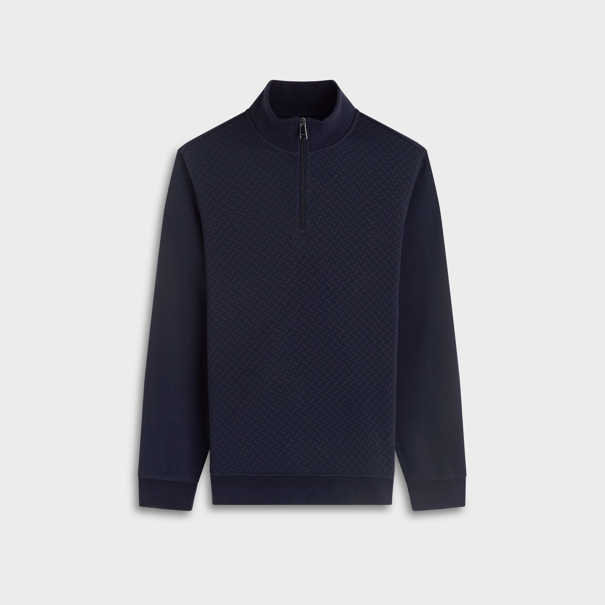 Performance Basketweave Quarter-Zip Mock Neck Pullover