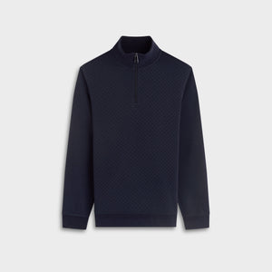 Performance Basketweave Quarter-Zip Mock Neck Pullover