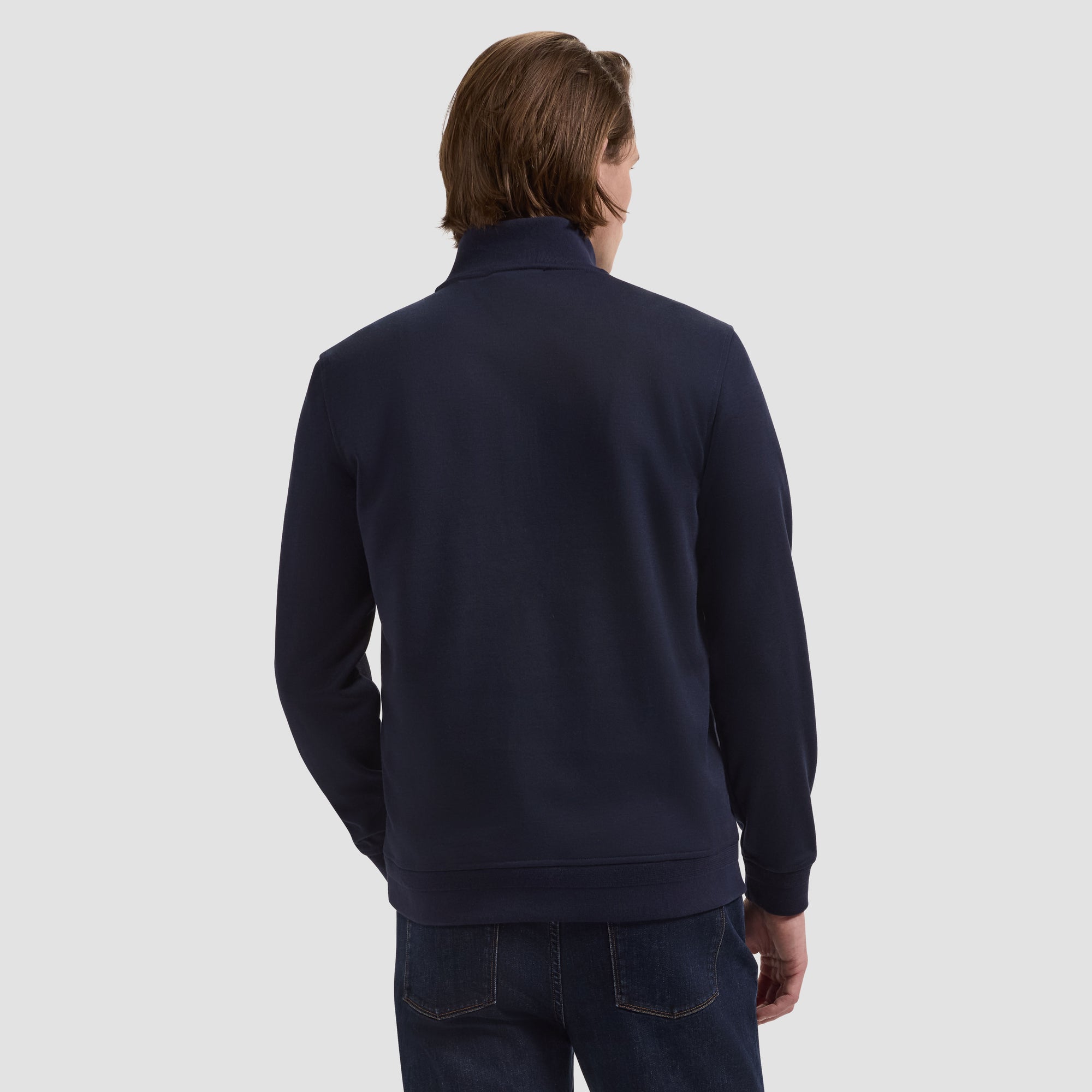 Performance Basketweave Quarter-Zip Mock Neck Pullover