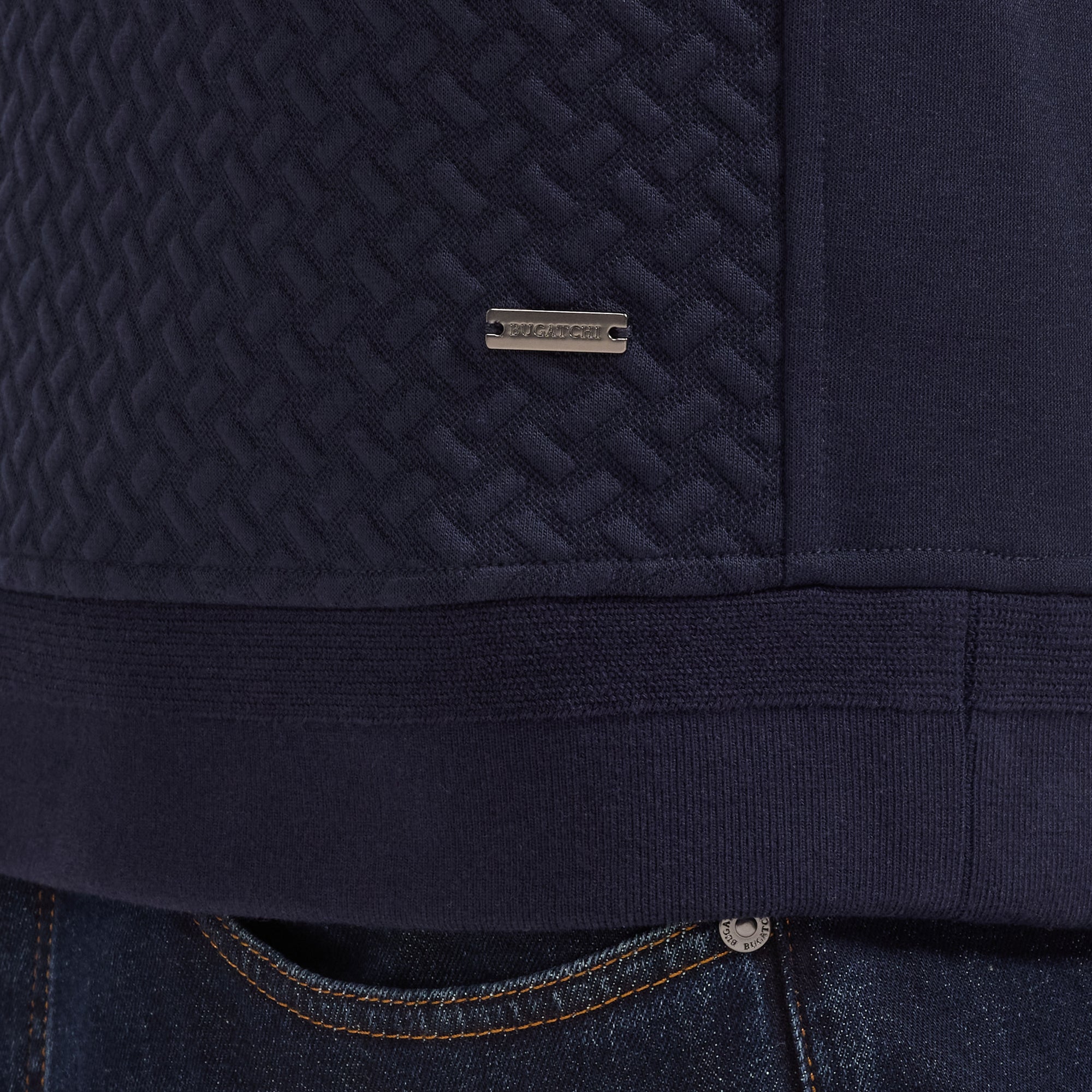 Performance Basketweave Quarter-Zip Mock Neck Pullover