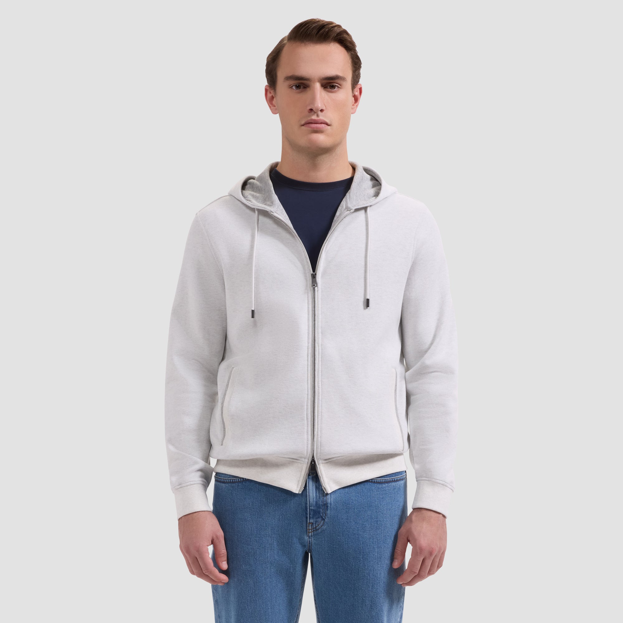 Performance Pique Knit Full-Zip Hoodie