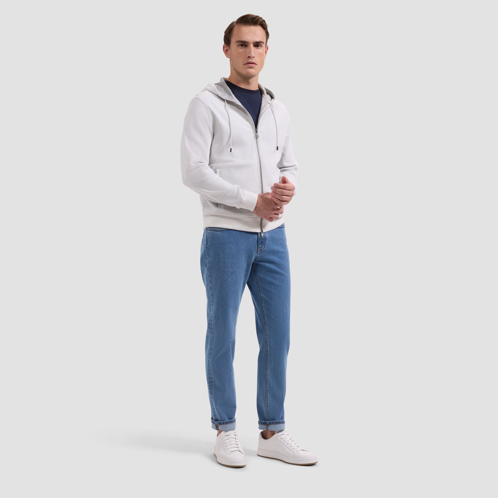 Performance Pique Knit Full-Zip Hoodie