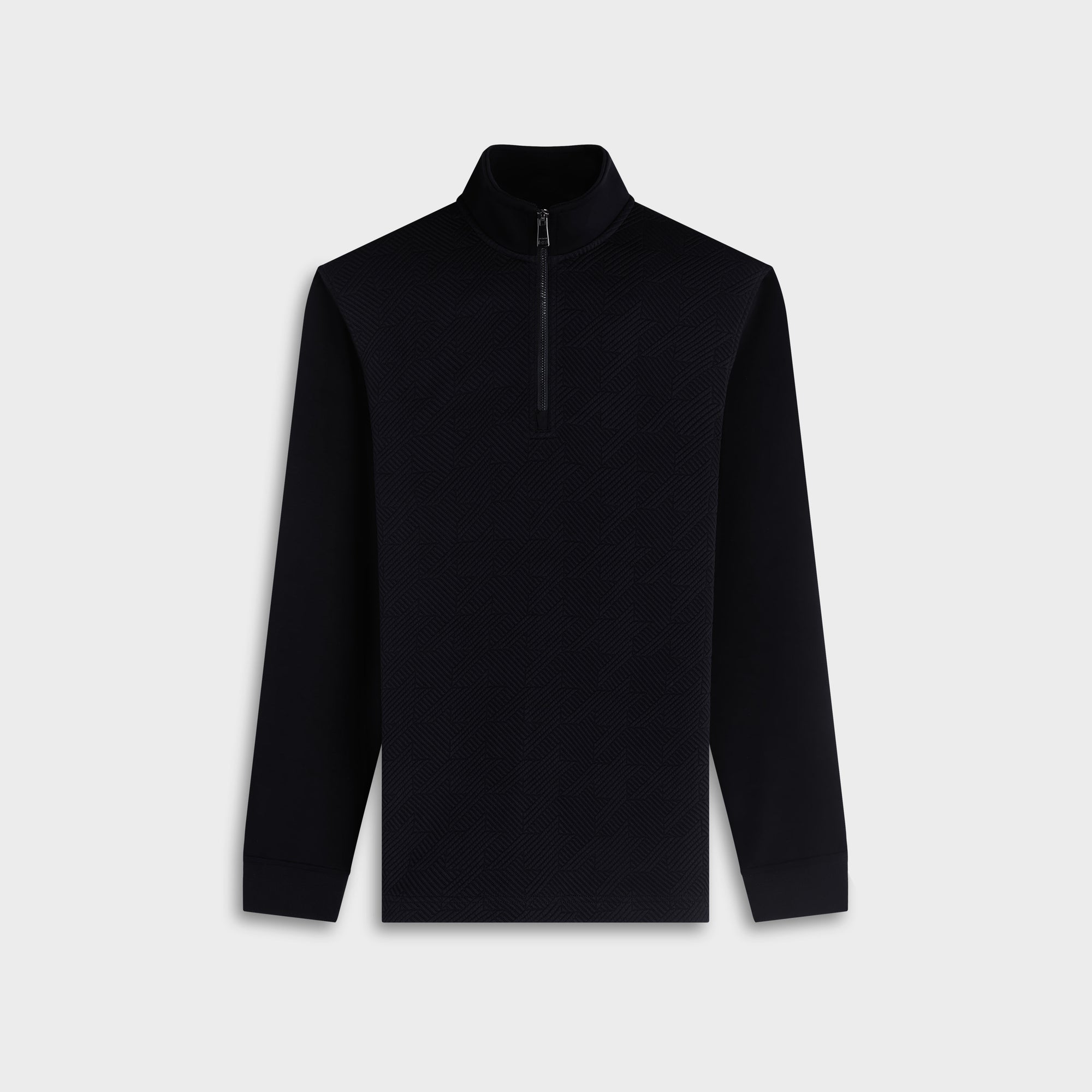 Soft Touch Geometric Quarter-Zip Pullover