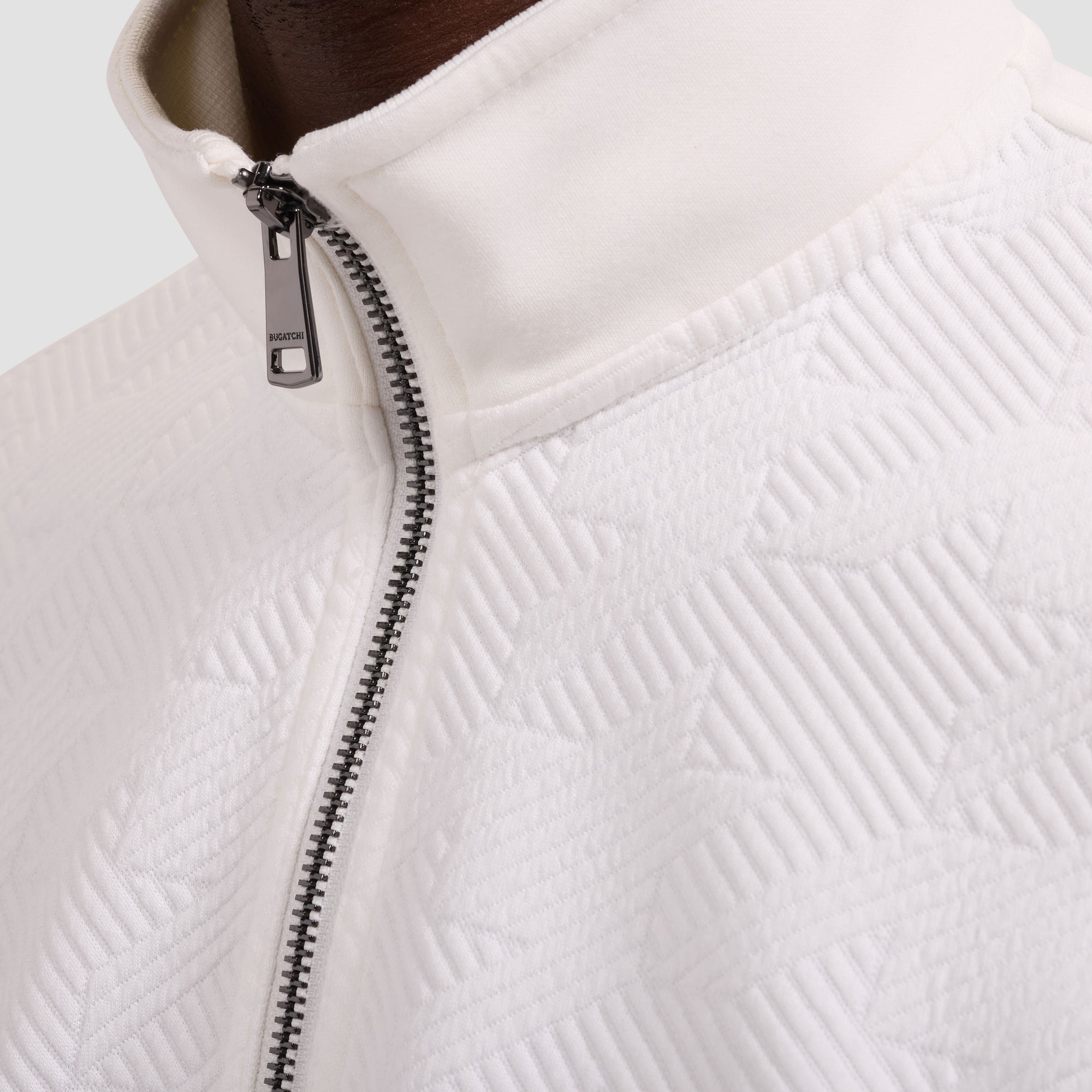 Soft Touch Geometric Quarter-Zip Pullover