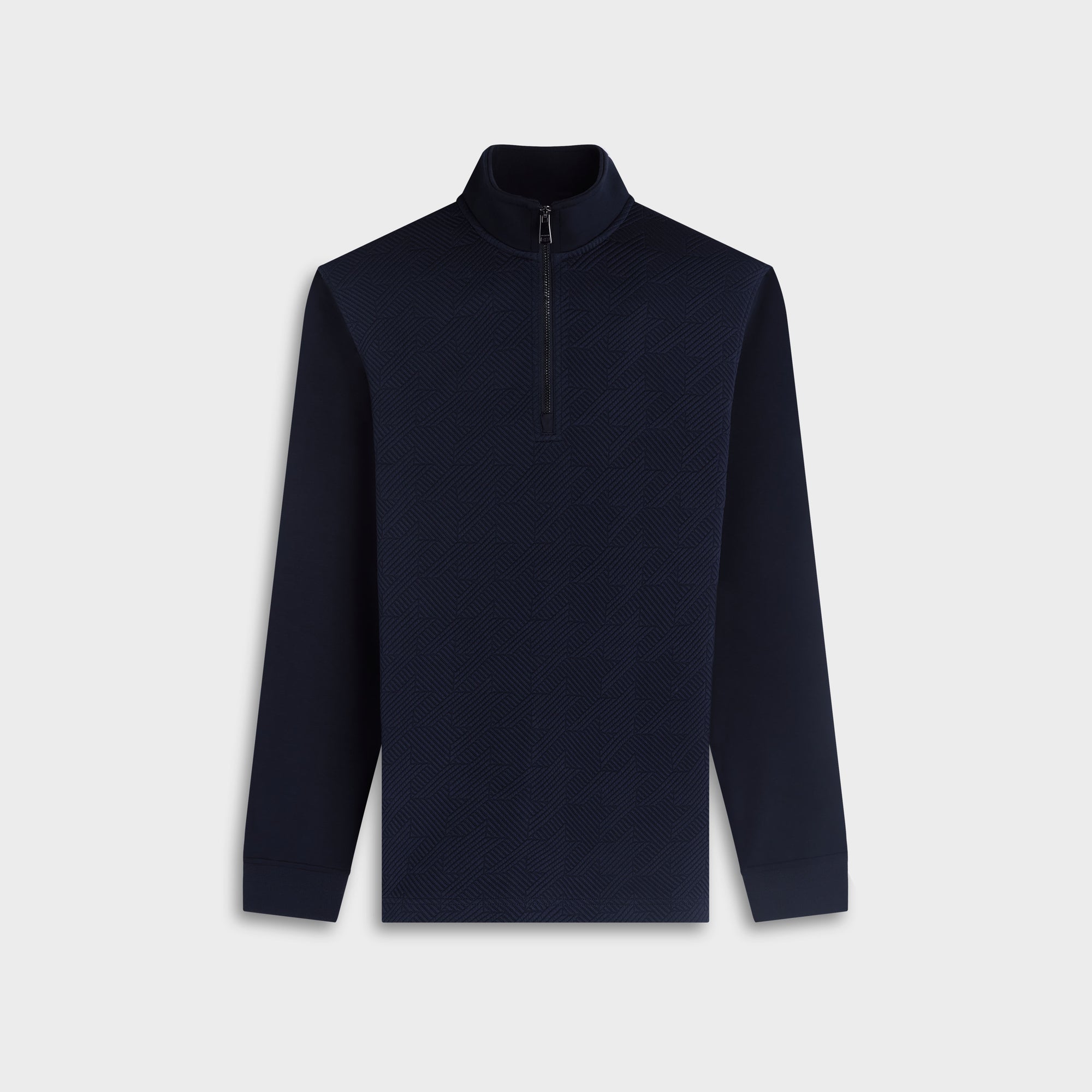 Soft Touch Geometric Quarter-Zip Pullover