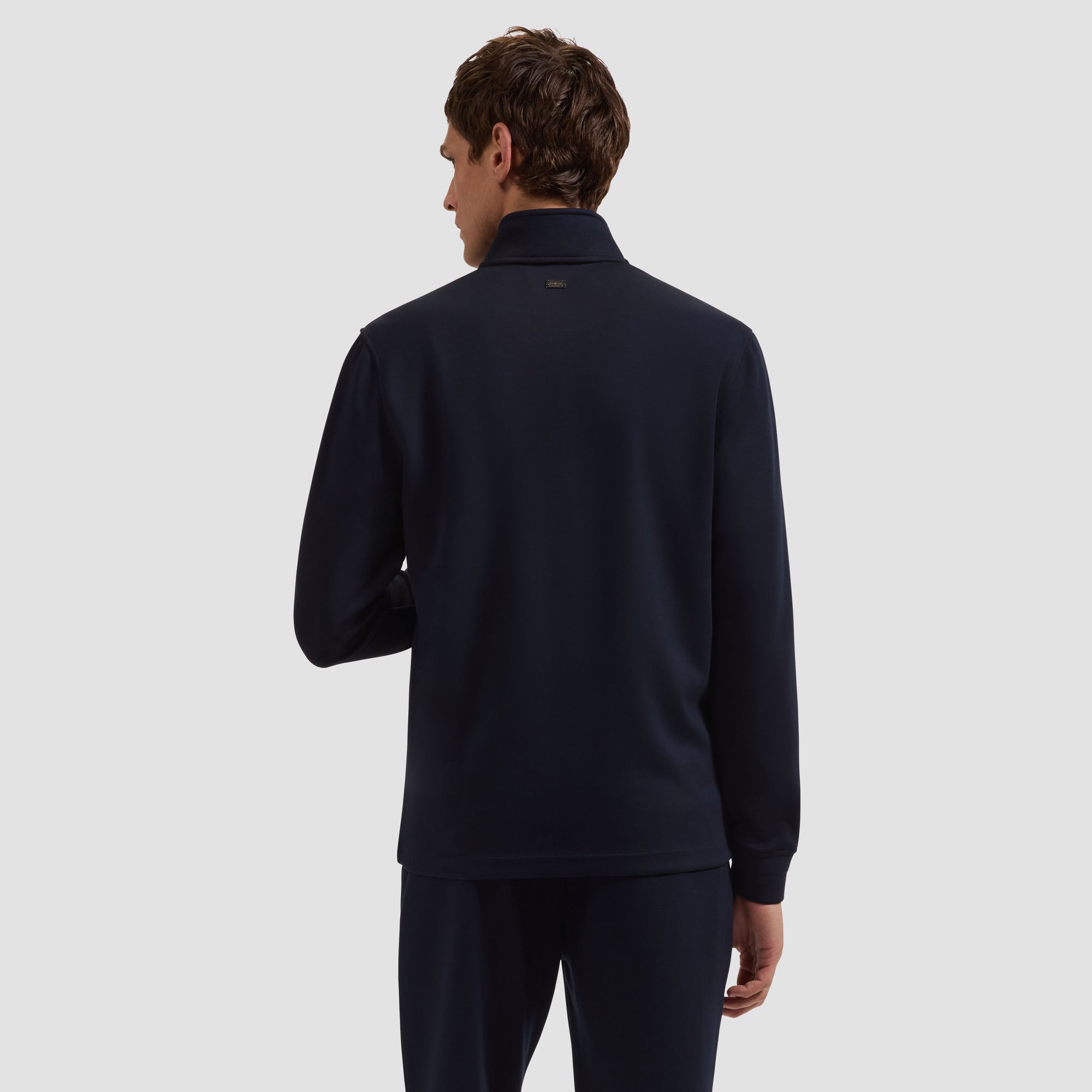 Soft Touch Geometric Quarter-Zip Pullover