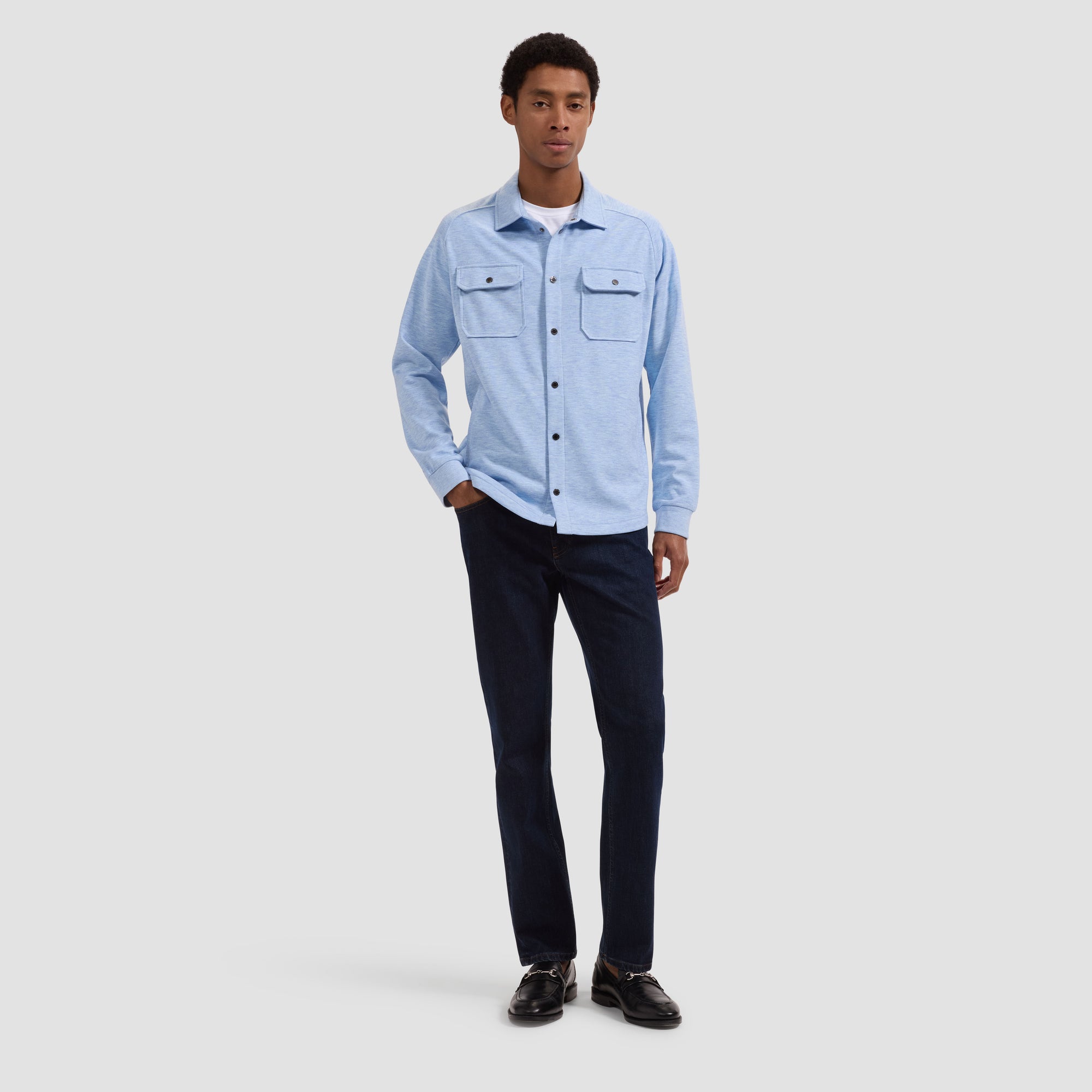 Soft Touch Melange Knit Shirt