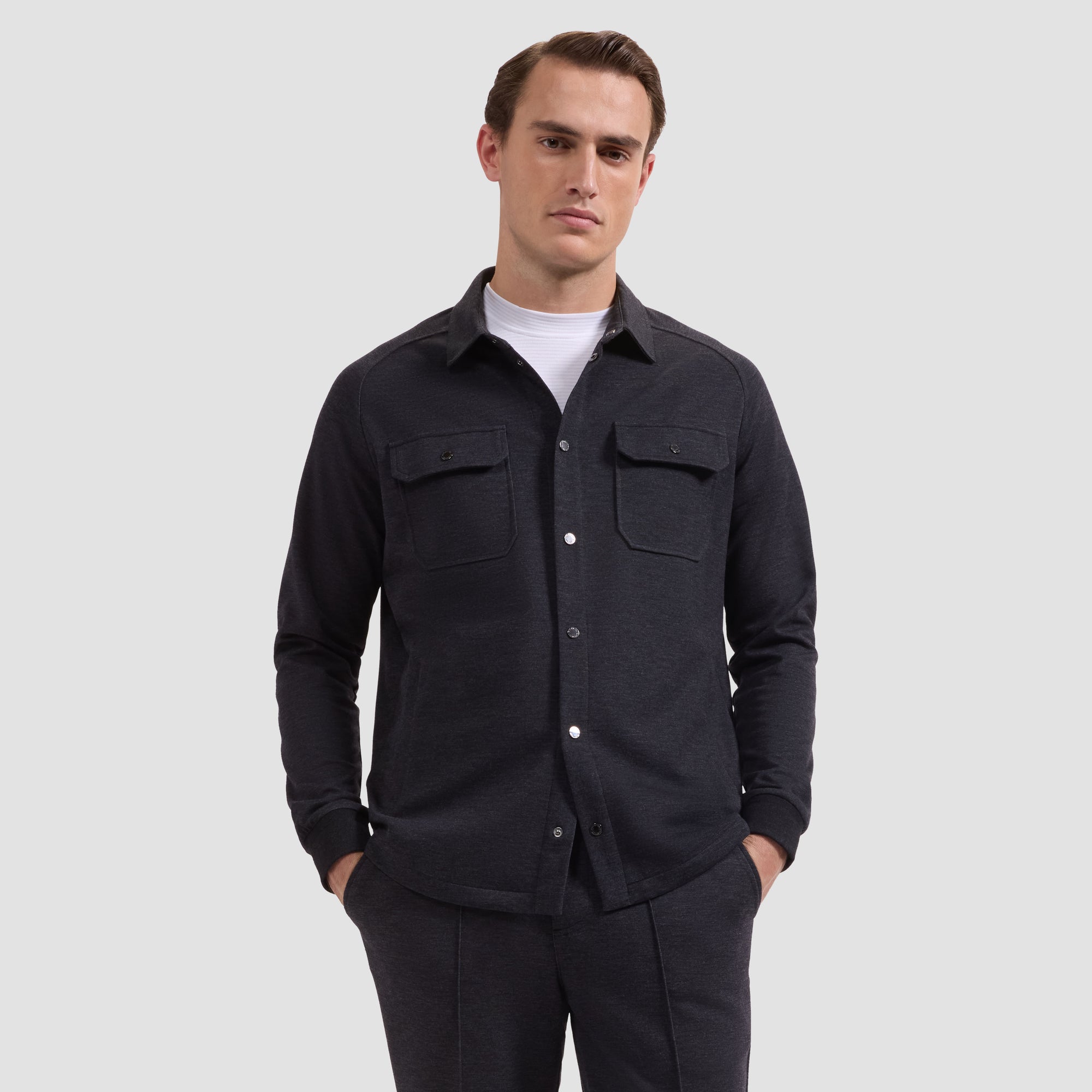 Soft Touch Melange Knit Shirt