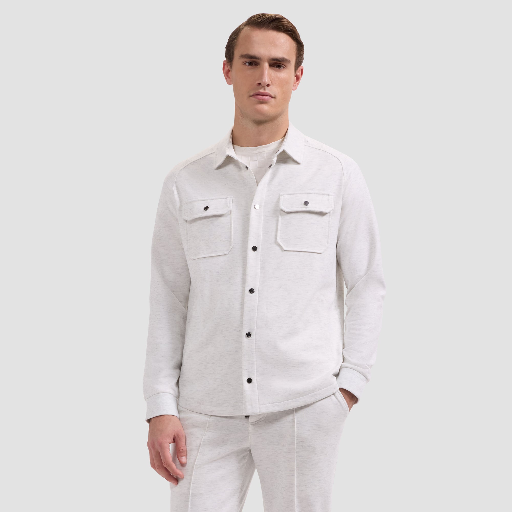 Soft Touch Melange Knit Shirt