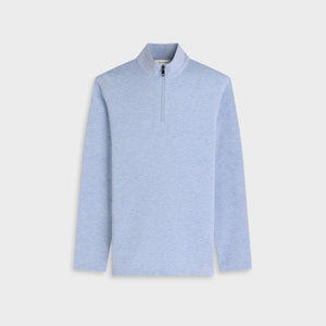Soft Touch Melange Quarter-Zip Mock Neck Pullover