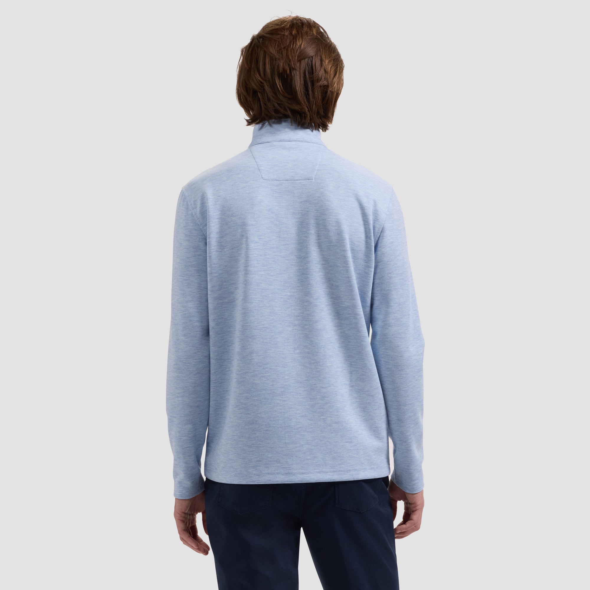 Soft Touch Melange Quarter-Zip Mock Neck Pullover