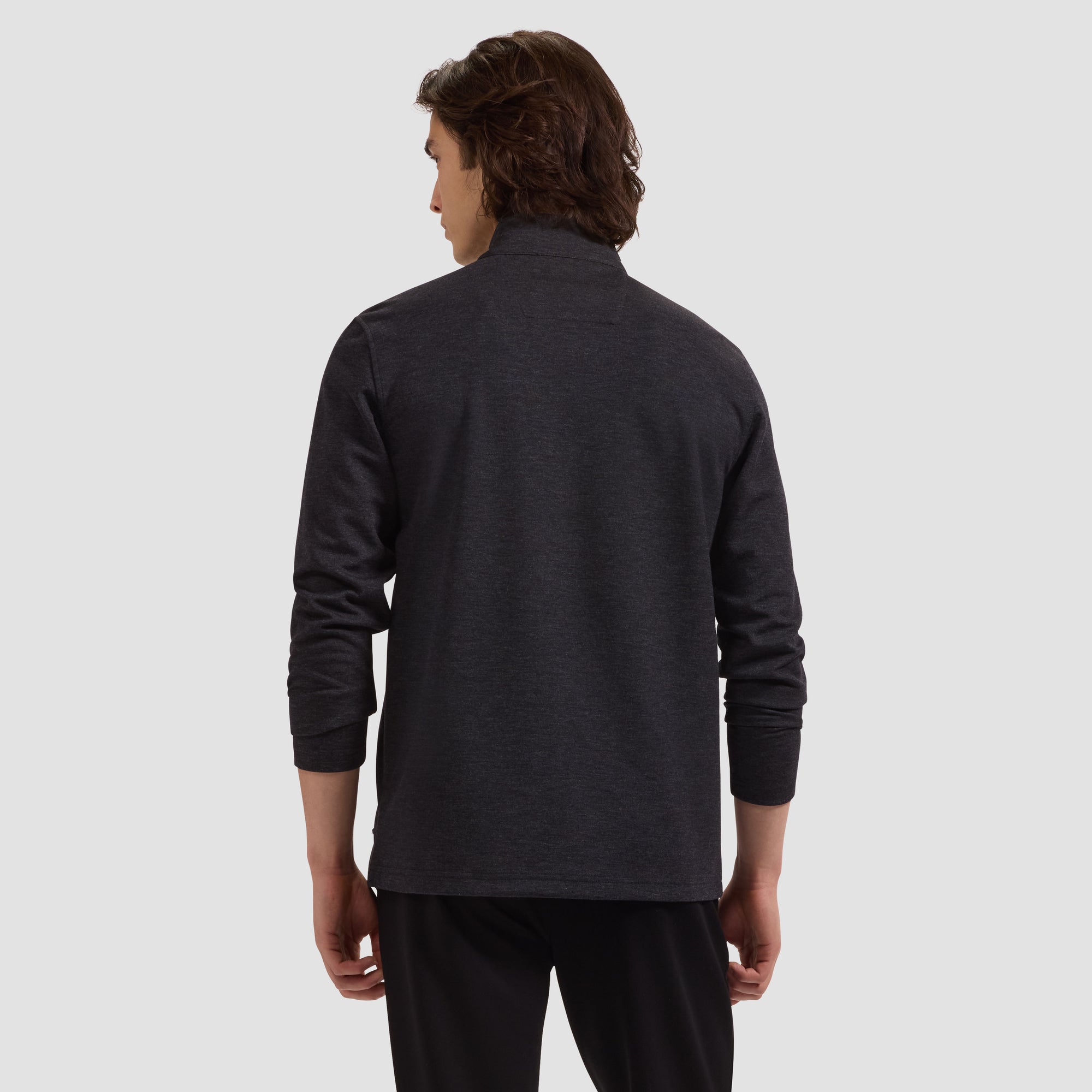Soft Touch Melange Quarter-Zip Mock Neck Pullover