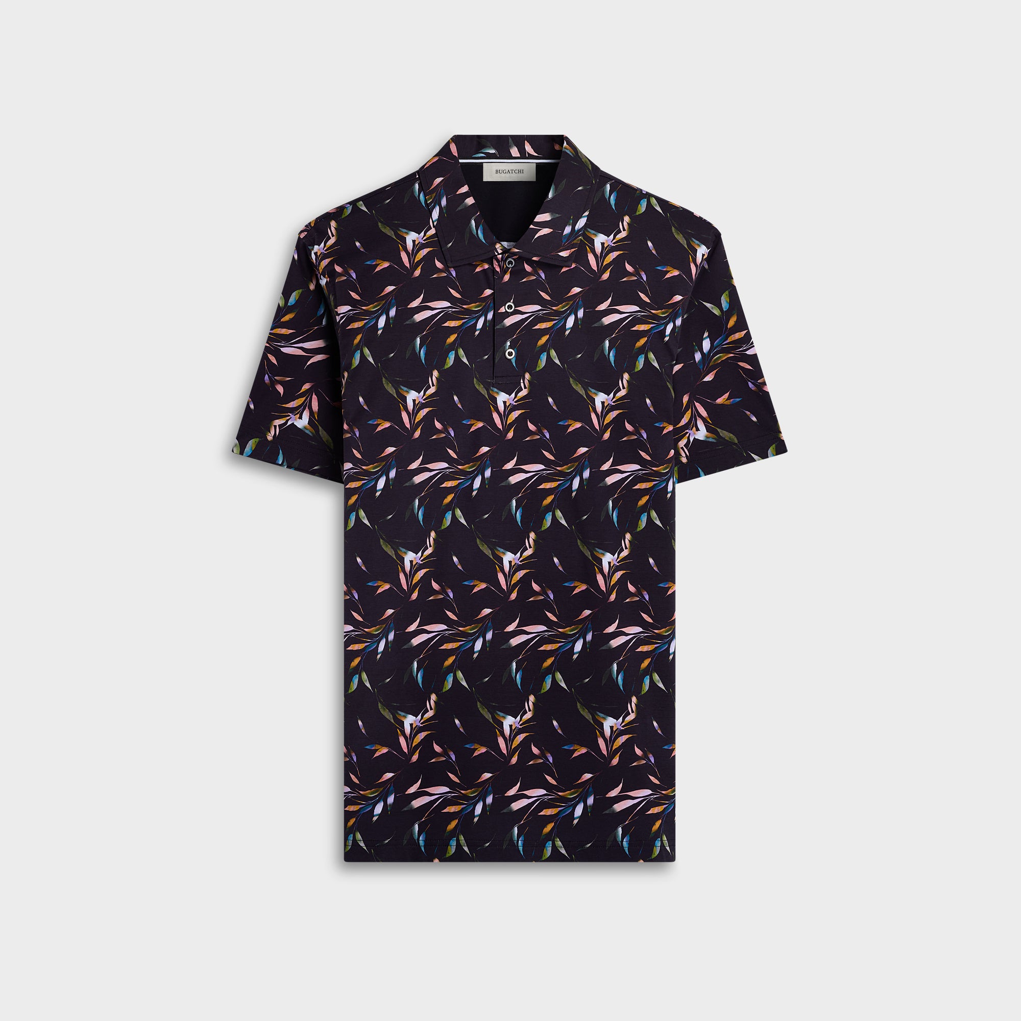 Hendrix Leaf Print Polo Shirt