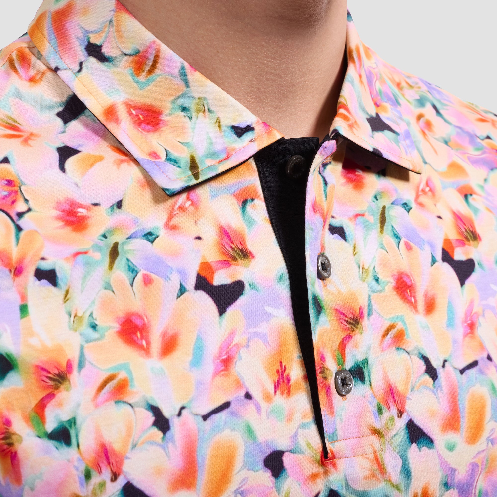 Hendrix Watercolor Floral Polo Shirt