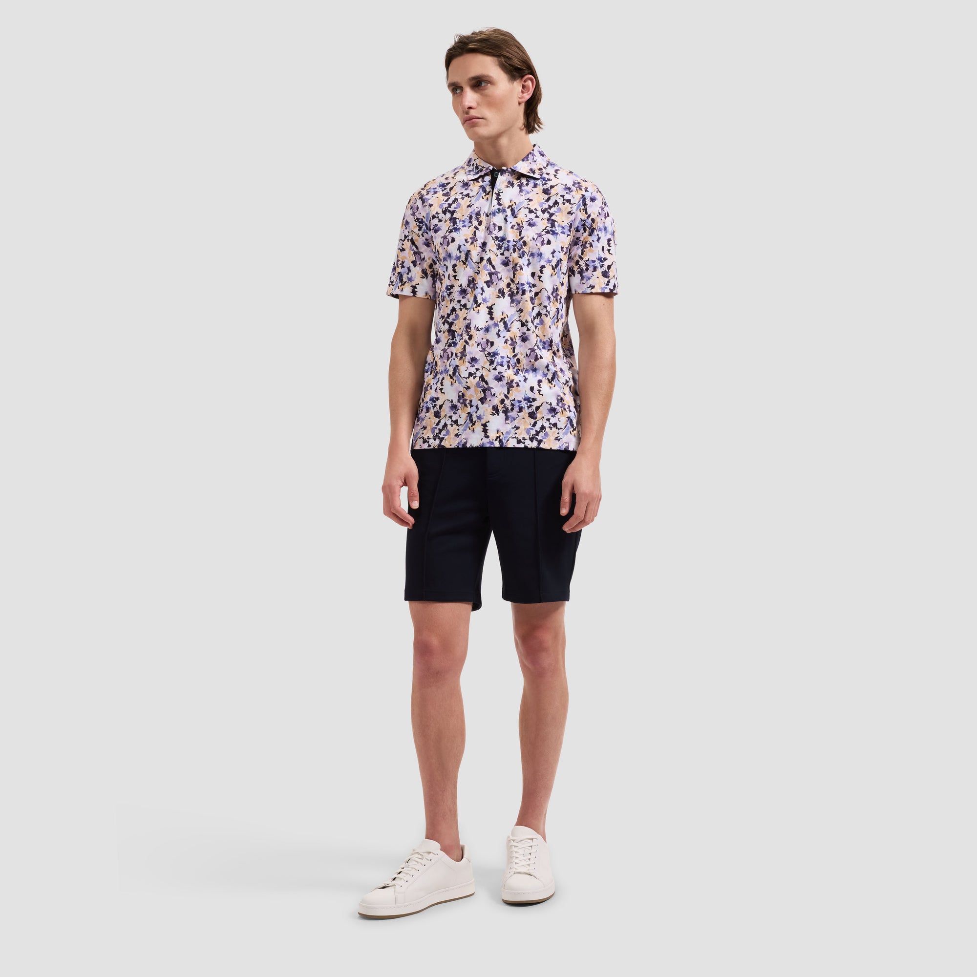 Hendrix Watercolor Floral Polo Shirt