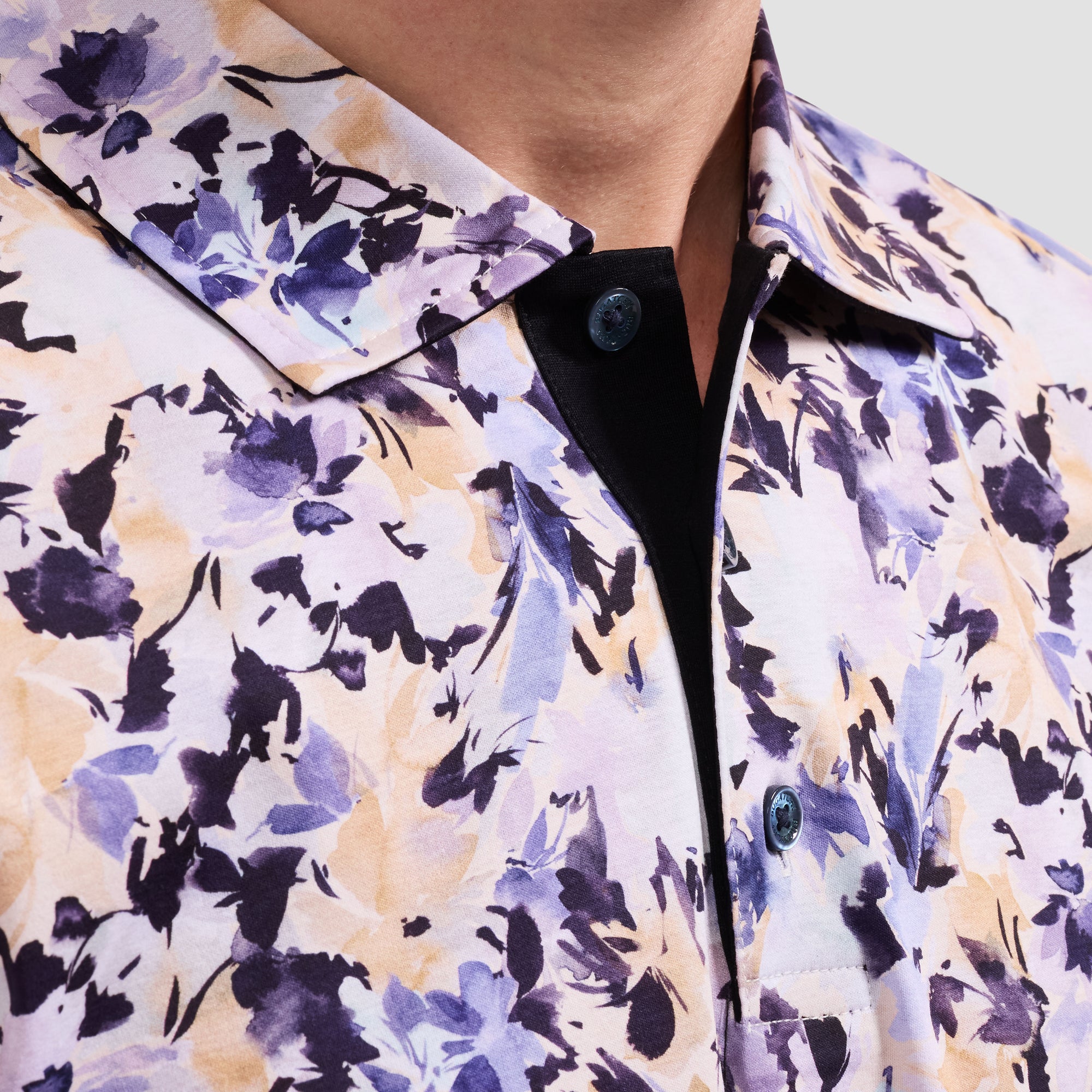 Hendrix Watercolor Floral Polo Shirt