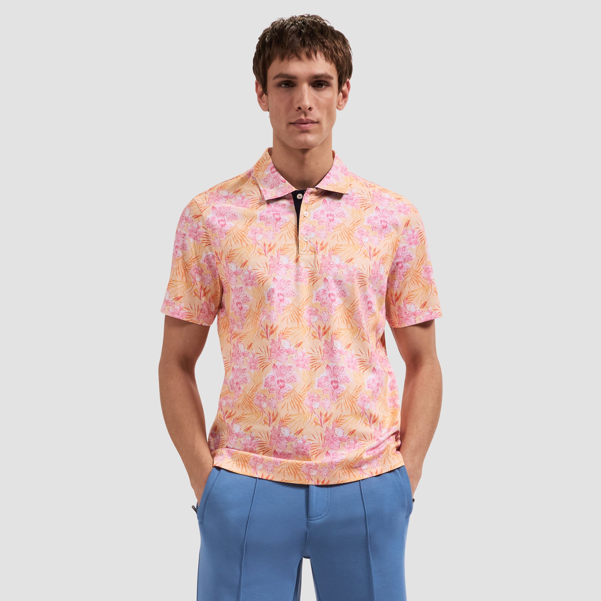 Hendrix Tropical Floral Polo Shirt