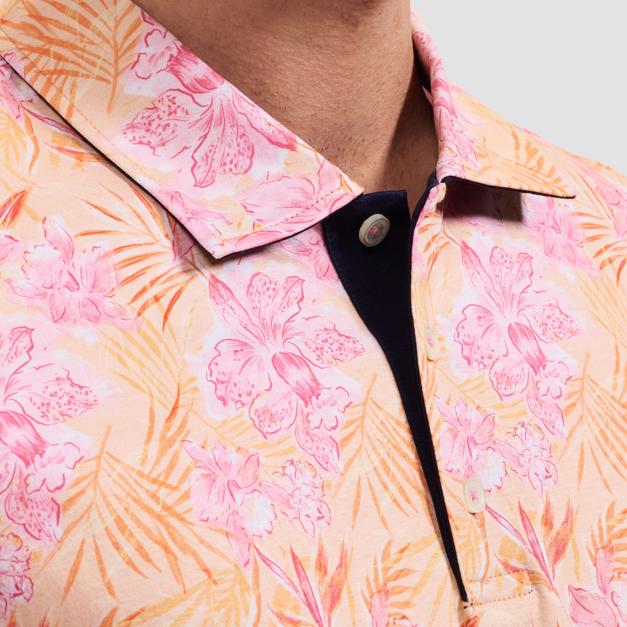 Hendrix Tropical Floral Polo Shirt