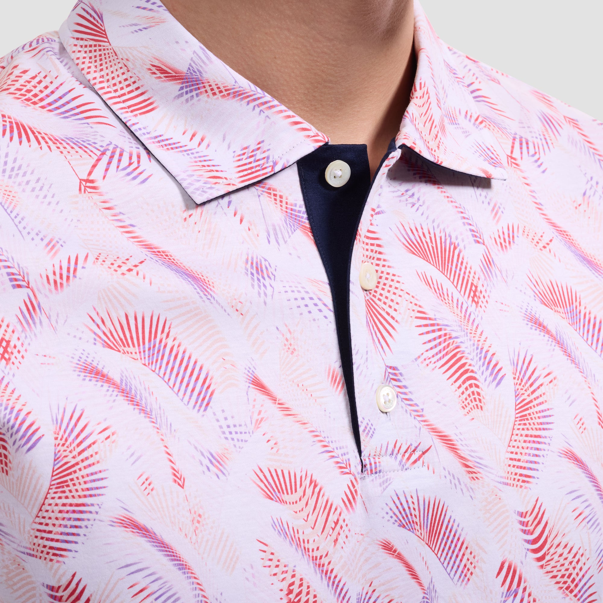 Hendrix Palm Print Polo Shirt