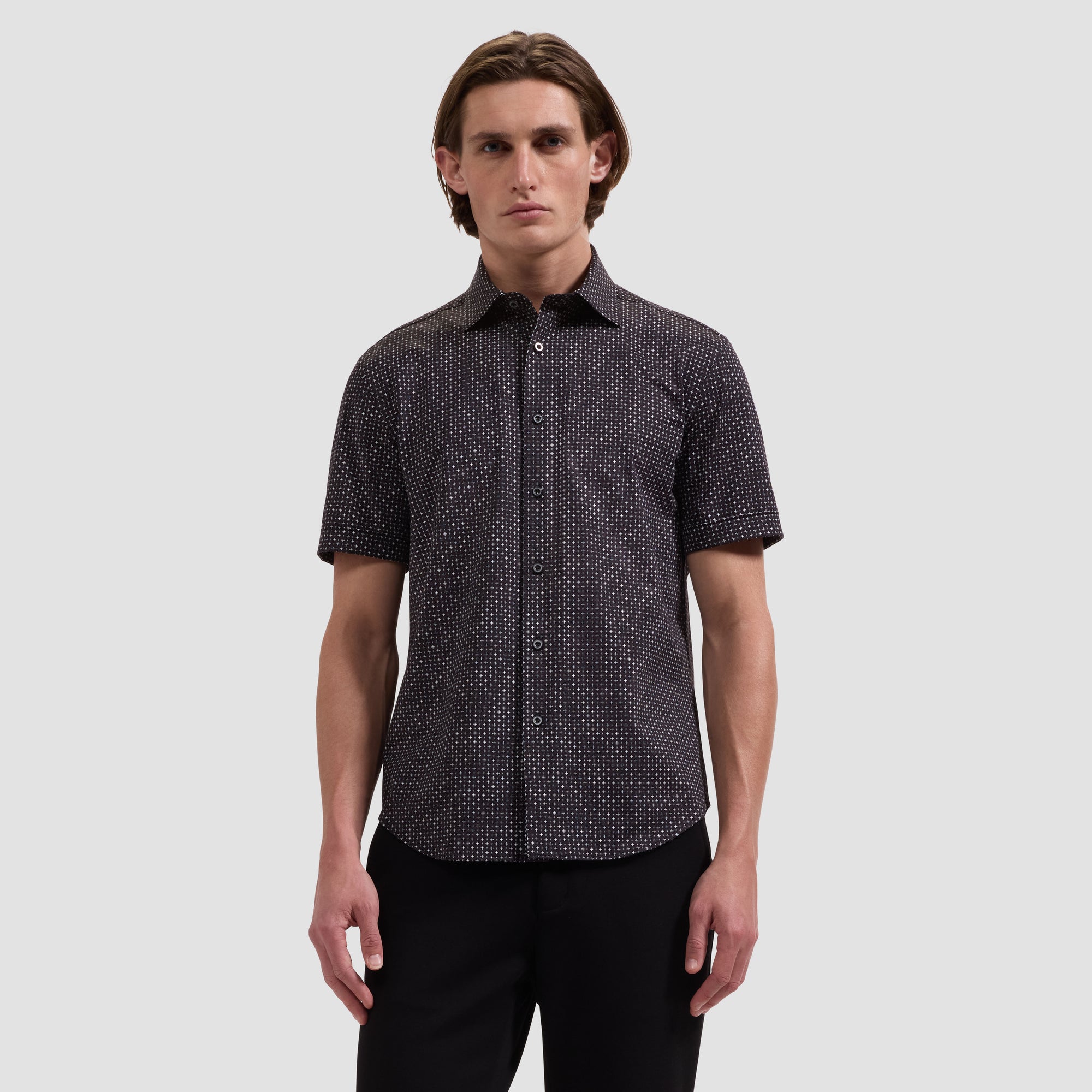 Miles OoohCotton Geometric Short-Sleeve Shirt