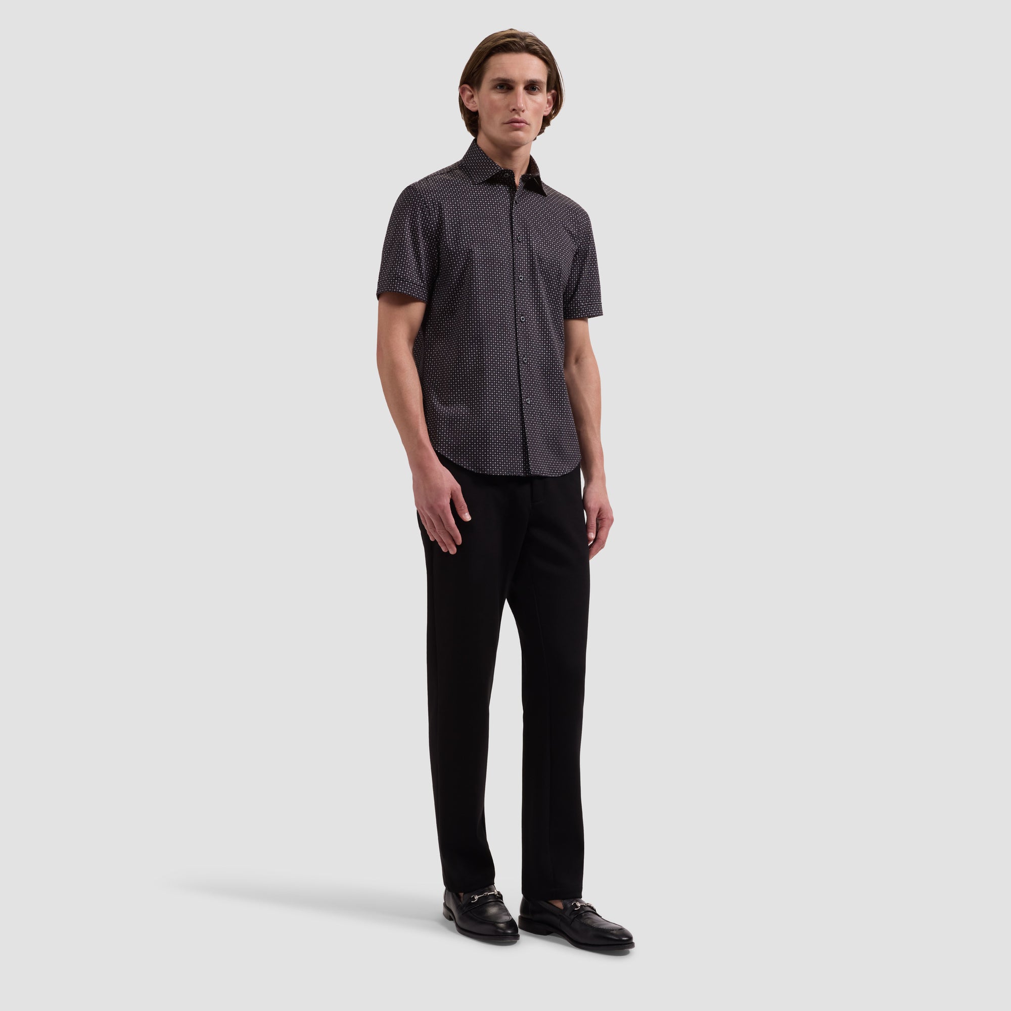 Miles OoohCotton Geometric Short-Sleeve Shirt