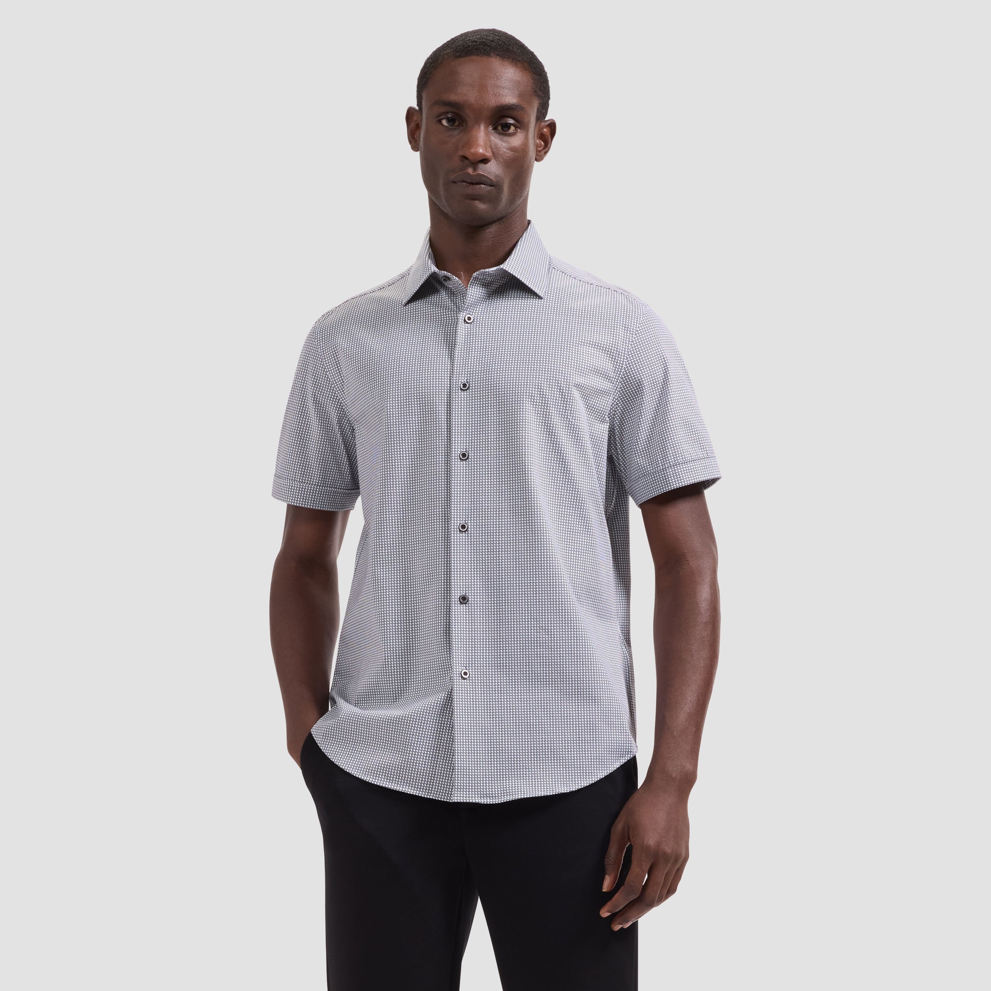 Miles OoohCotton Geometric Short-Sleeve Shirt