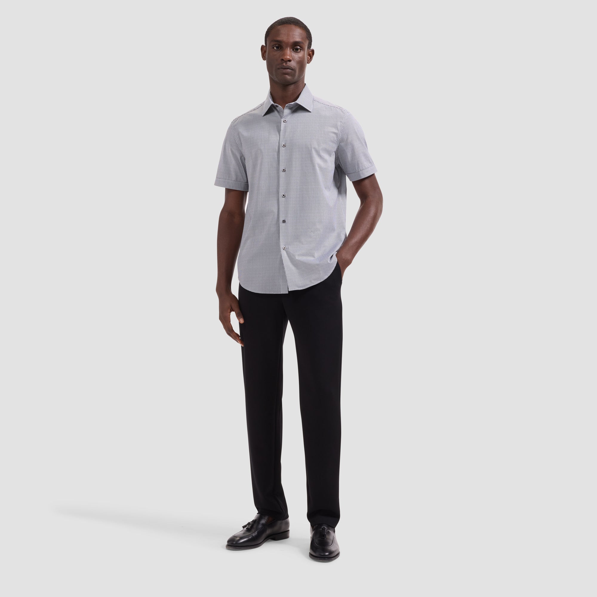 Miles OoohCotton Geometric Short-Sleeve Shirt