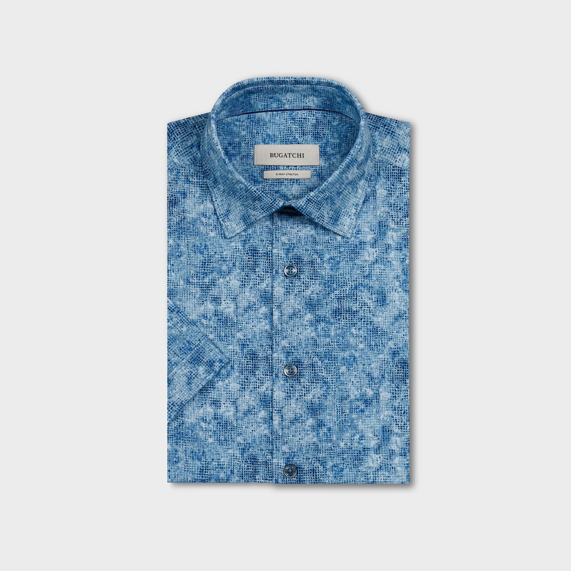 Miles OoohCotton Abstract Grid Short-Sleeve Shirt